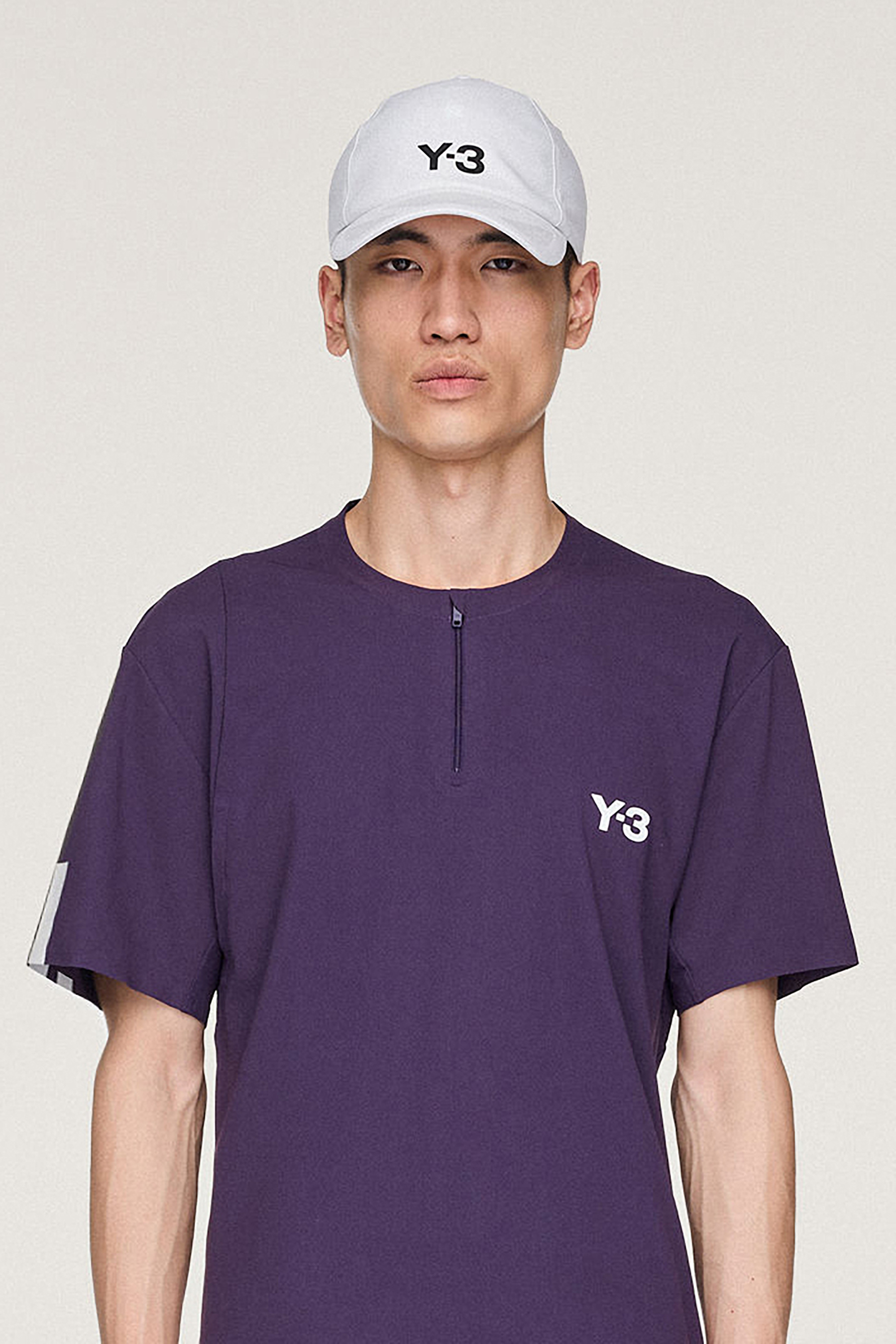 Y-3 Printed Recycled Polyester Climacool Cap Mütze, Hut, Baseball-Kappe, T-shirt, Person