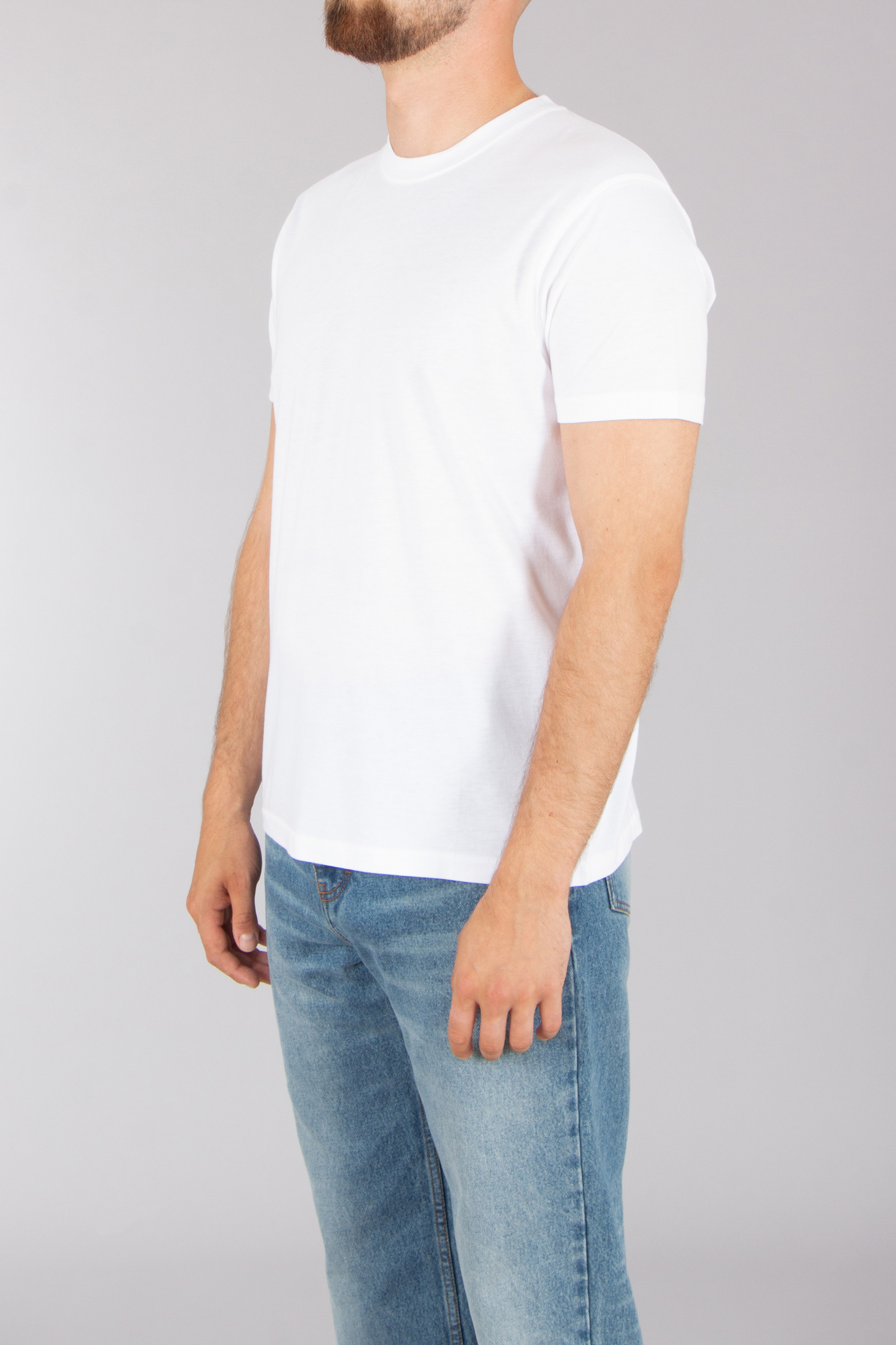 T-shirt, Hosen, Jeans, Mann, Person