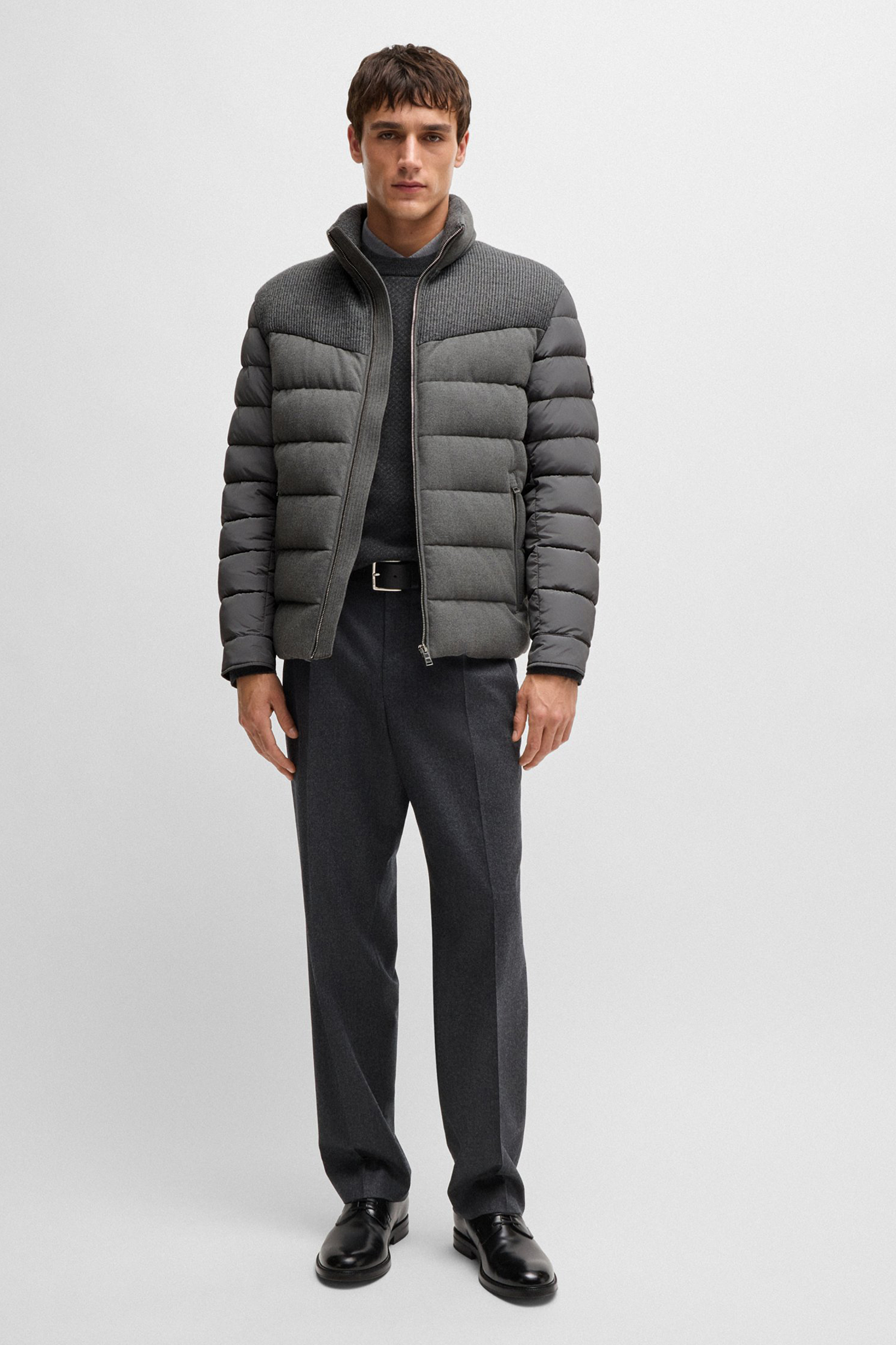 BOSS Padded Mixed Material Jacket H-Clanello BOSS Padded Mixed Material Jacket H-Clanello