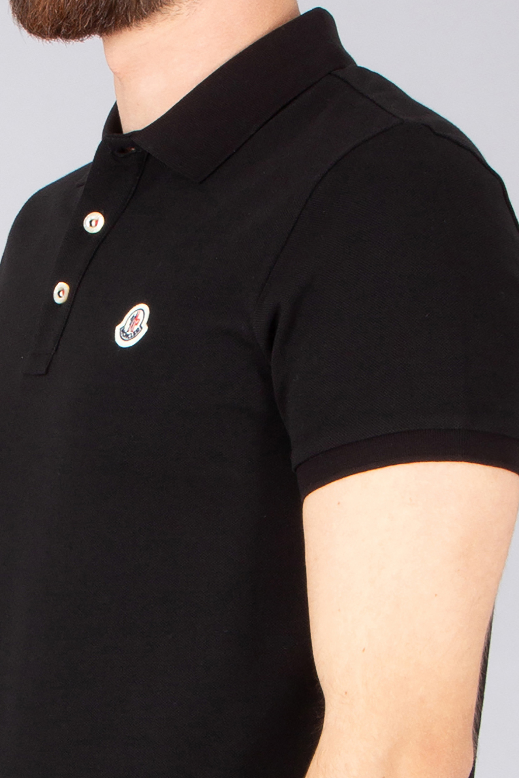 MONCLER Regular Fit Cotton Piqué Polo Shirt T-shirt, Hemd, Erwachsener, Mann, Person