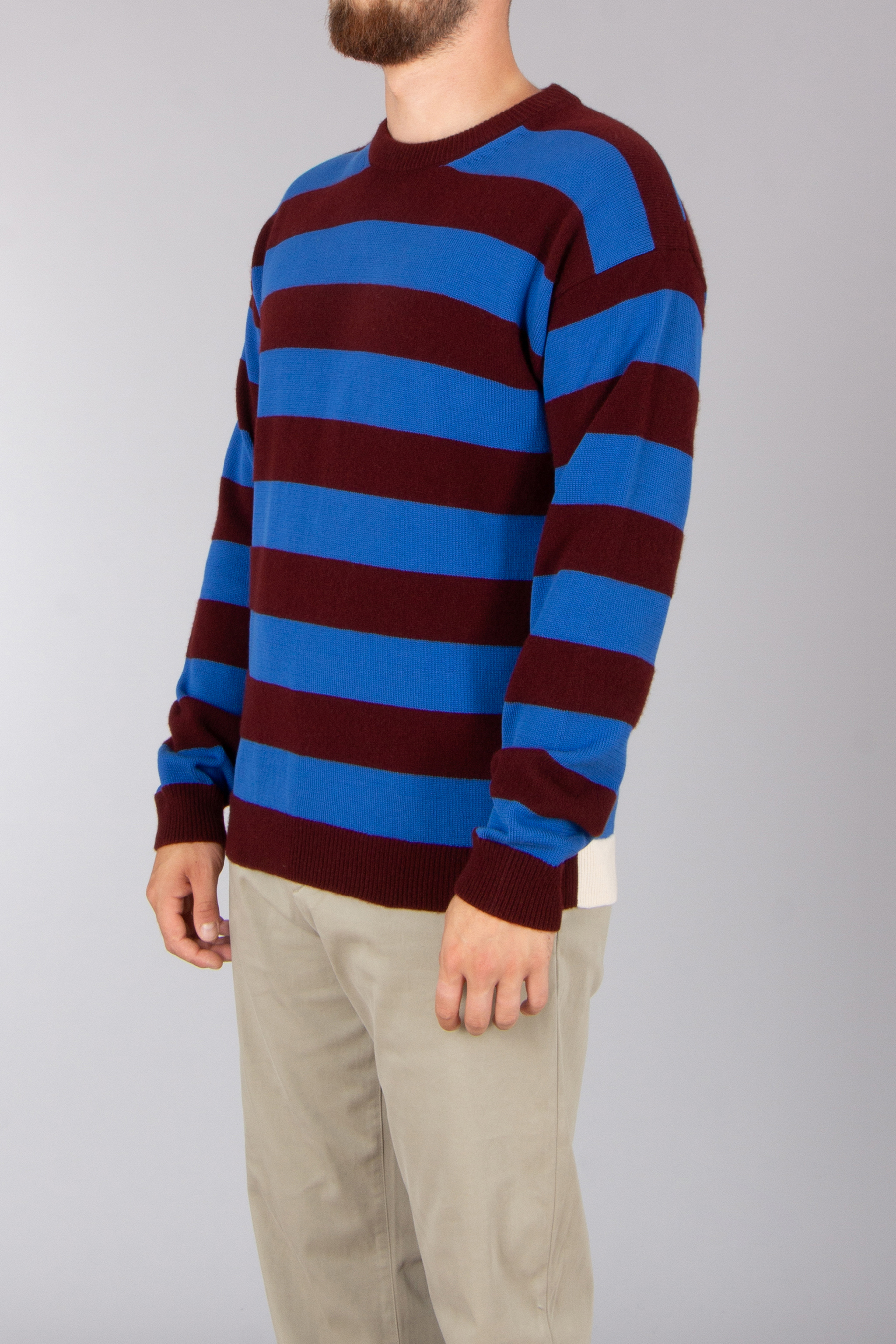 PAUL SMITH Regular Fit Striped Superfine Lambswool Blend Sweater Bekleidung, Strickwaren, Pullover, Langarm, Ärmel