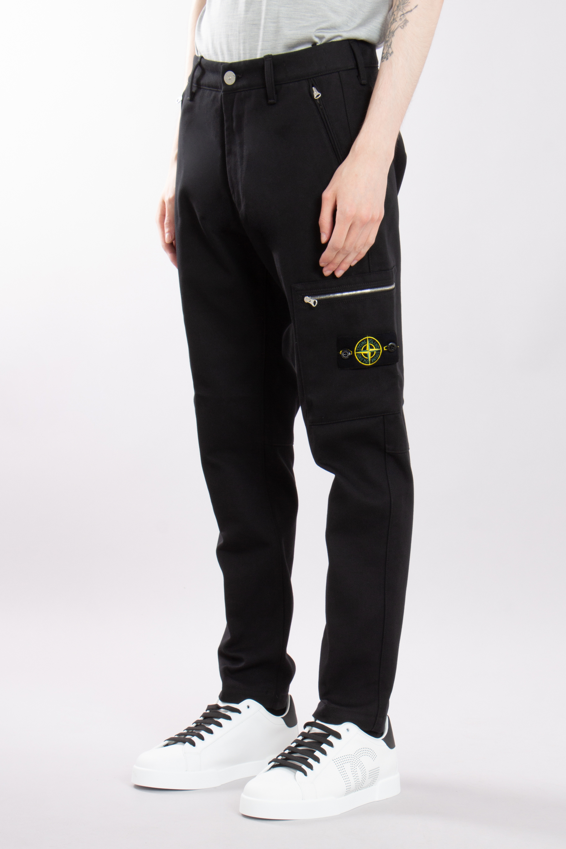 STONE ISLAND Cotton-Nylon Blend Twill Pants STONE ISLAND Cotton-Nylon Blend Twill Pants