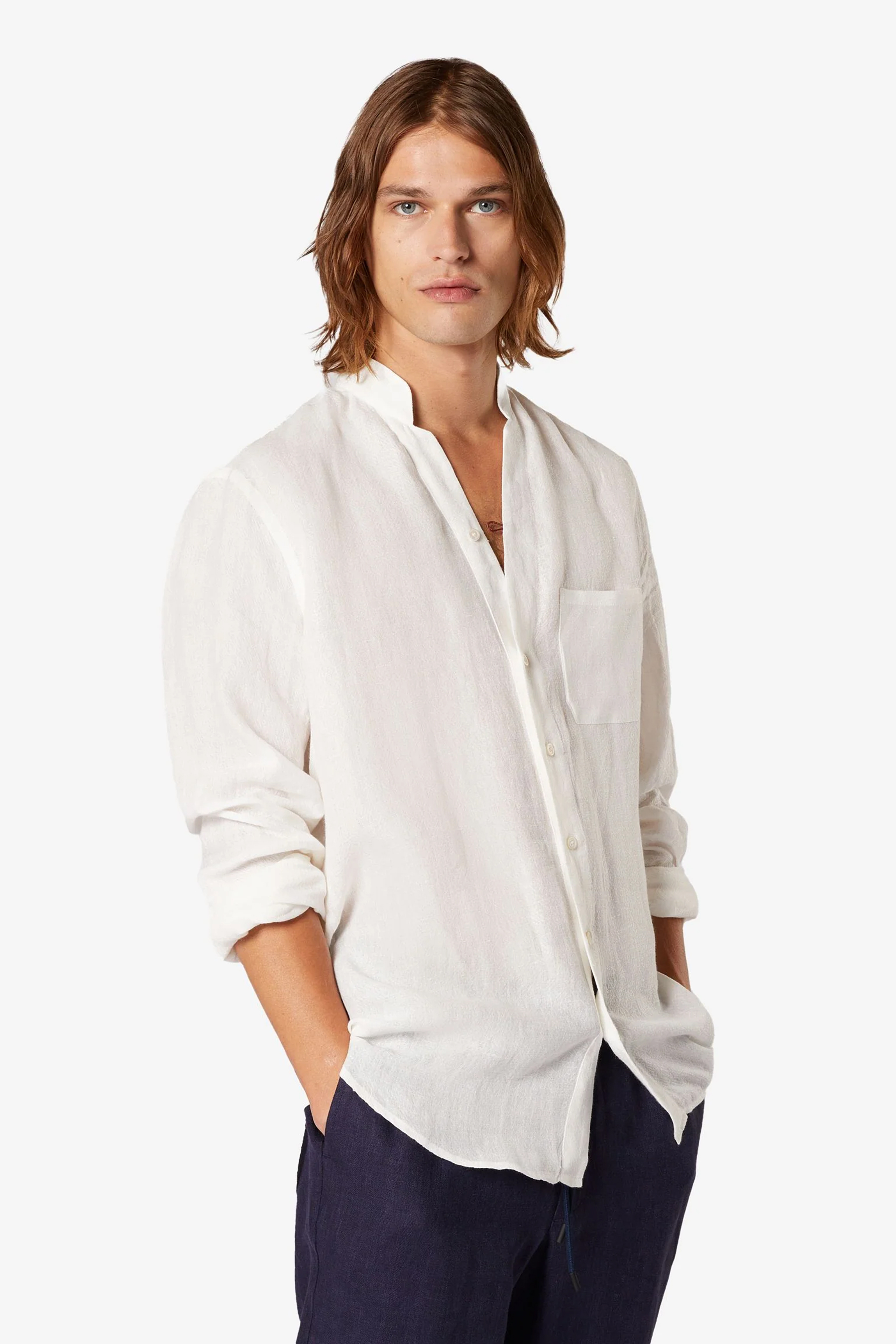 SEASE Linen Fish Tail Shirt