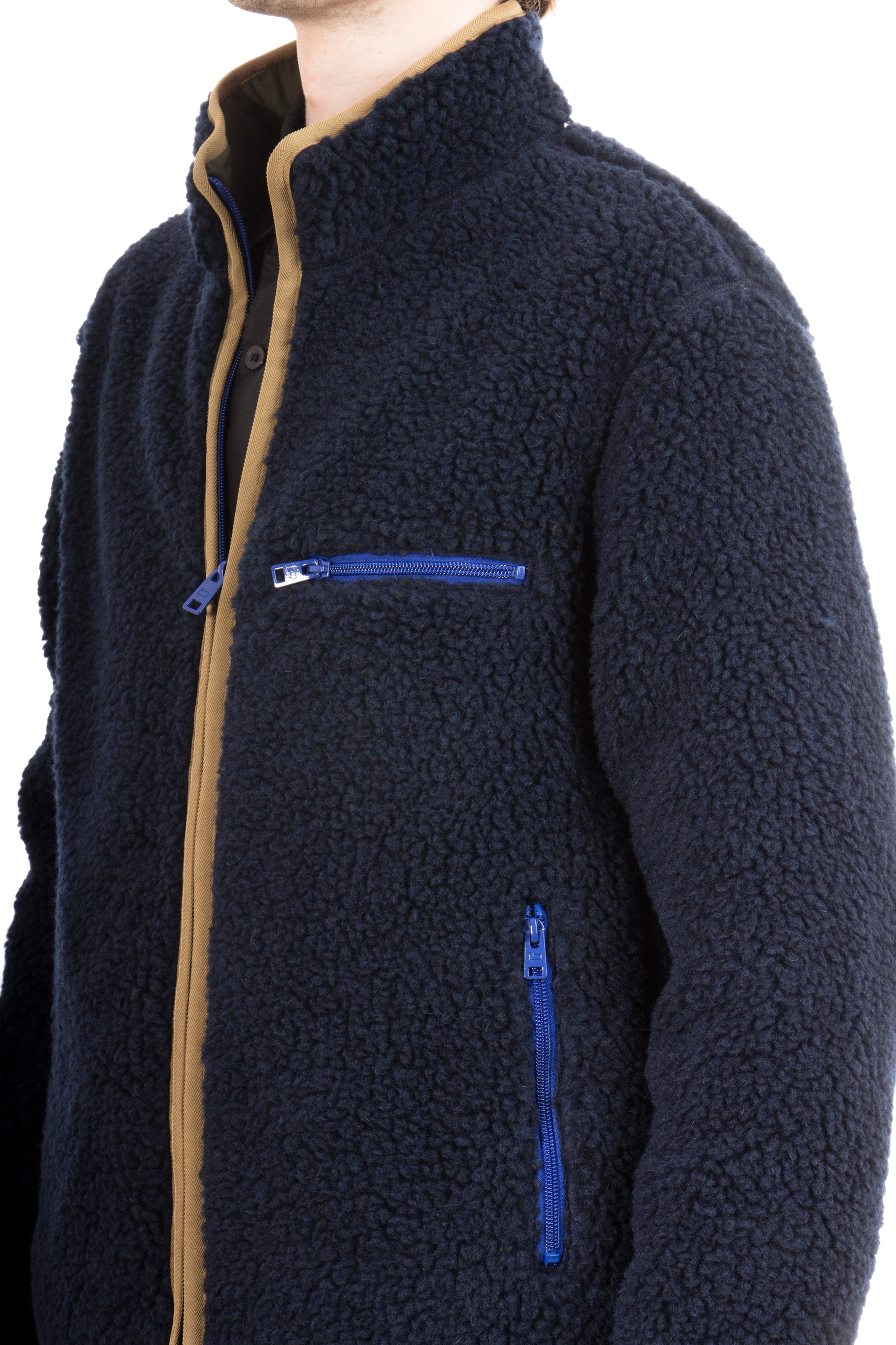 WOOLRICH REVERSIBLE CURLY FLEECE JACKET WOOLRICH REVERSIBLE CURLY FLEECE JACKET