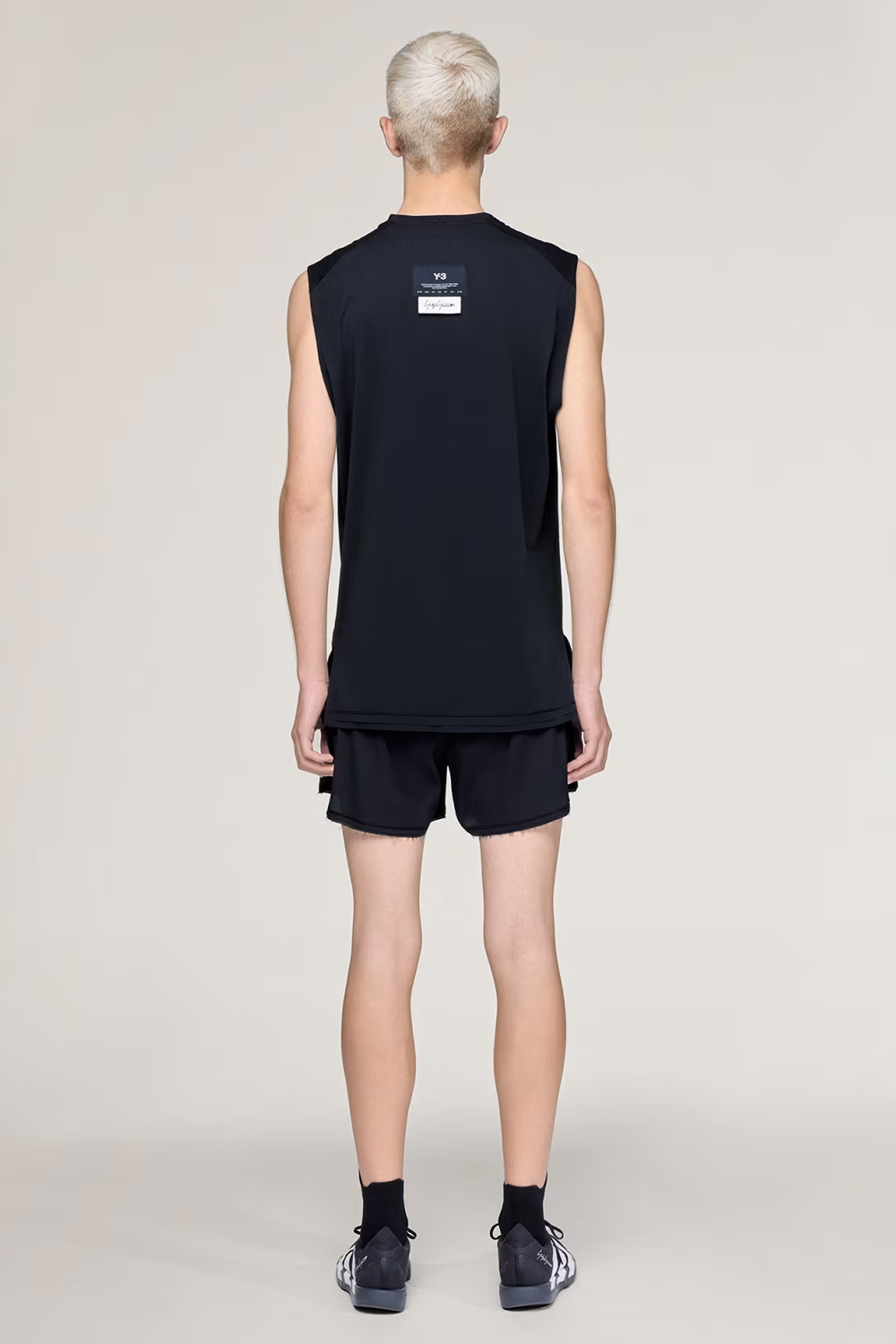 Y-3 Regular Fit Performance Stretch Running Tank Top