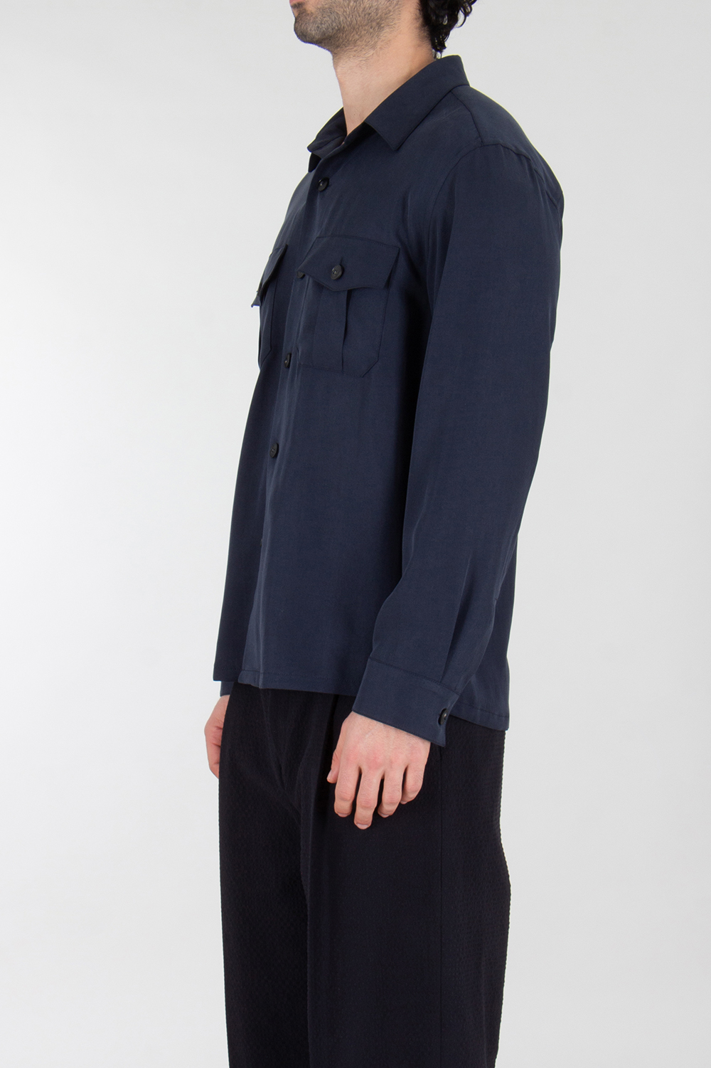 CANALI Regular Fit Lyocell Shirt Jacket 