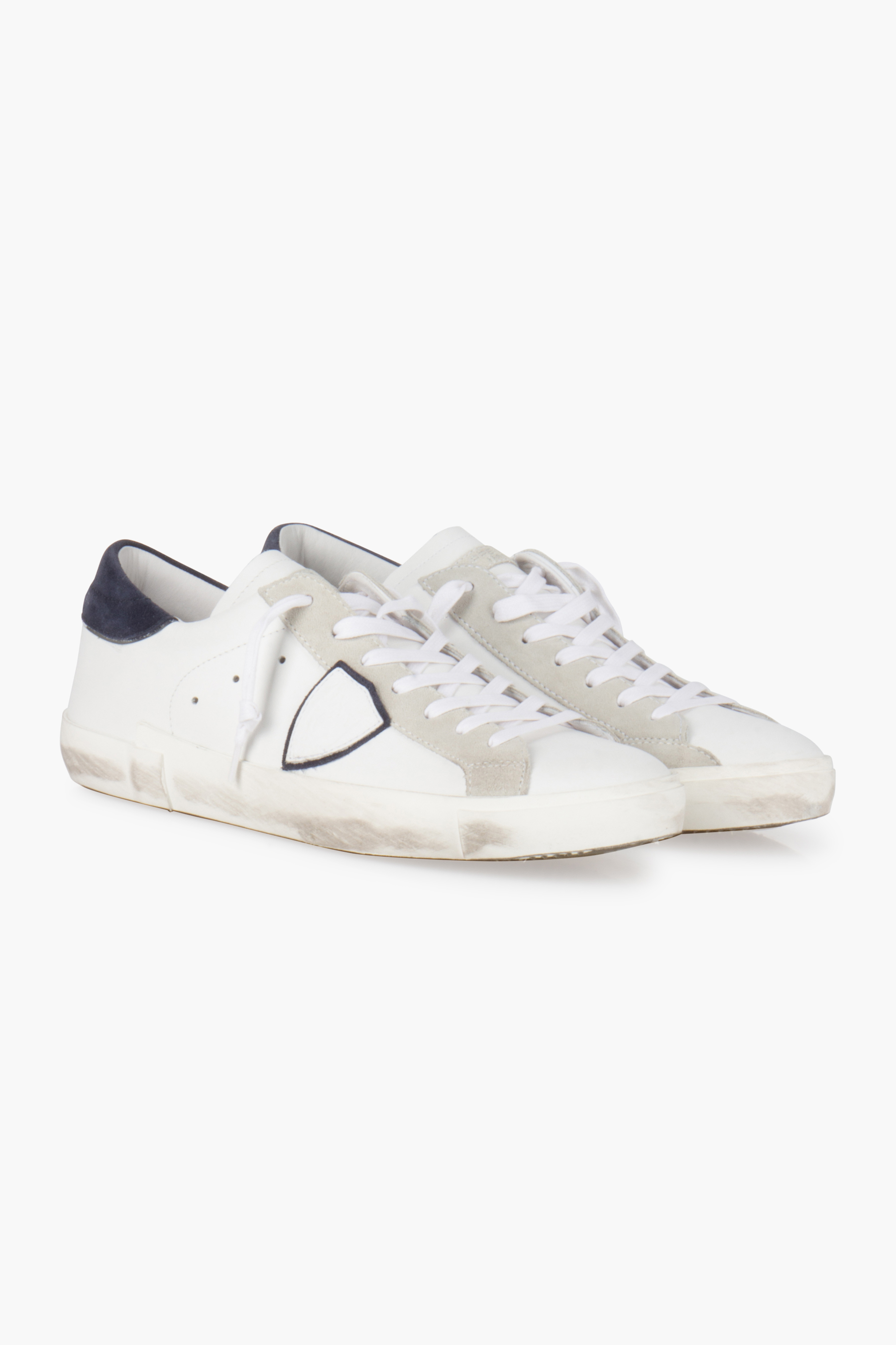 PHILIPPE MODEL Leather Sneakers Prsx Low Bekleidung, Schuhwerk, Schuh, Sneaker