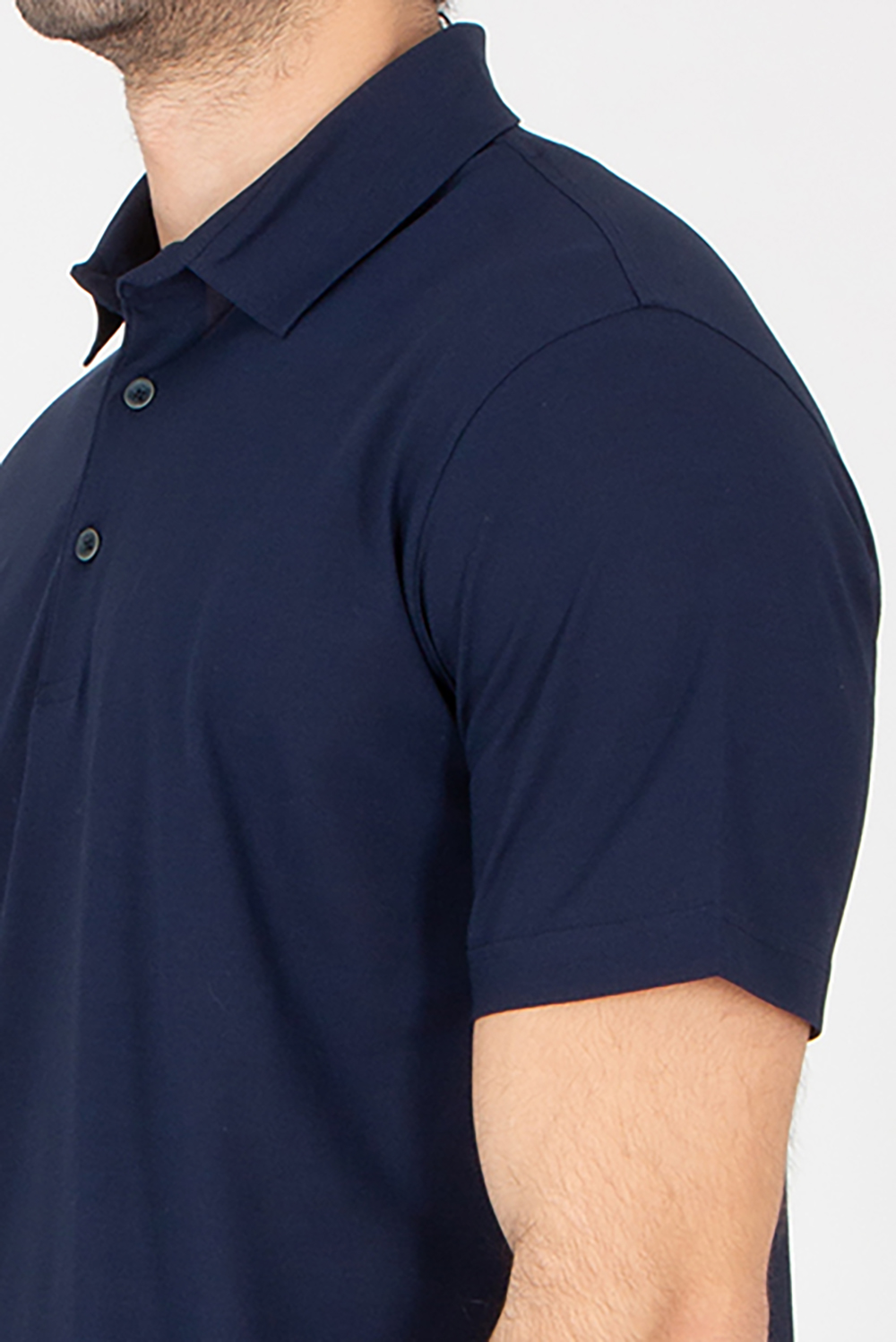 HERNO Regular Fit Voile Crêpe Jersey Polo Shirt