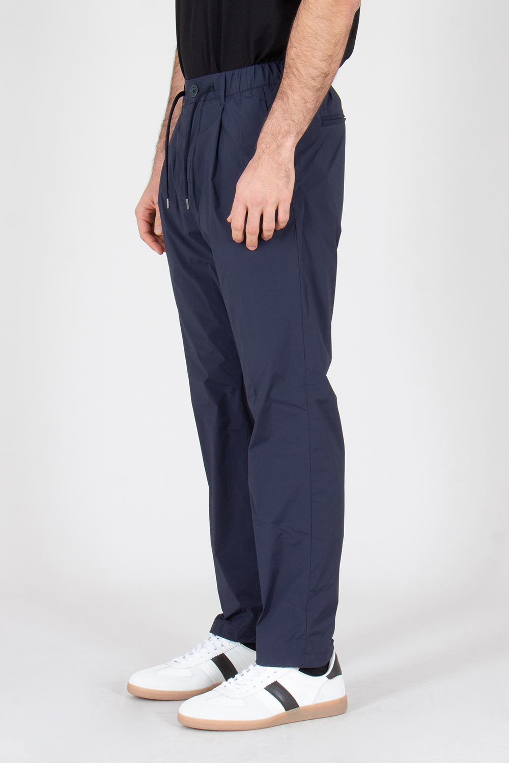HERNO Regular Fit Lightweight Nylon Stretch Drawstring Pants