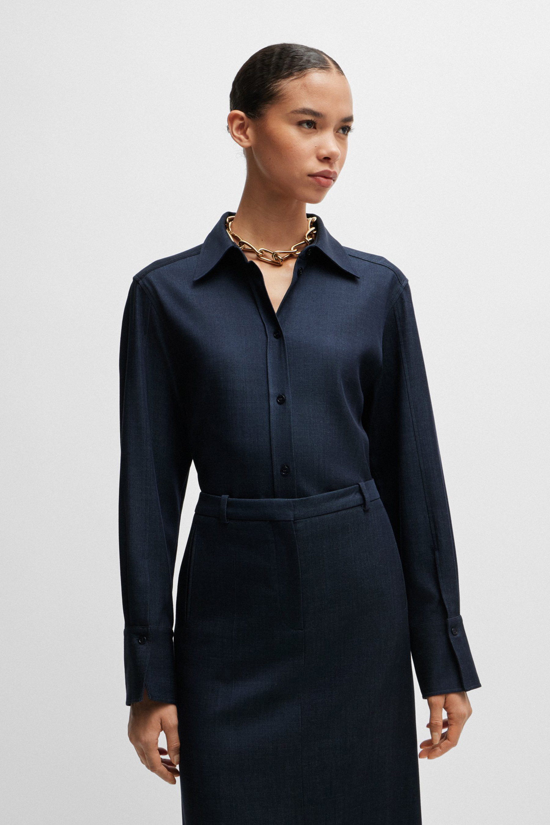 BOSS Lyocell Blend Twill Blouse Jalibea BOSS Lyocell Blend Twill Blouse Jalibea