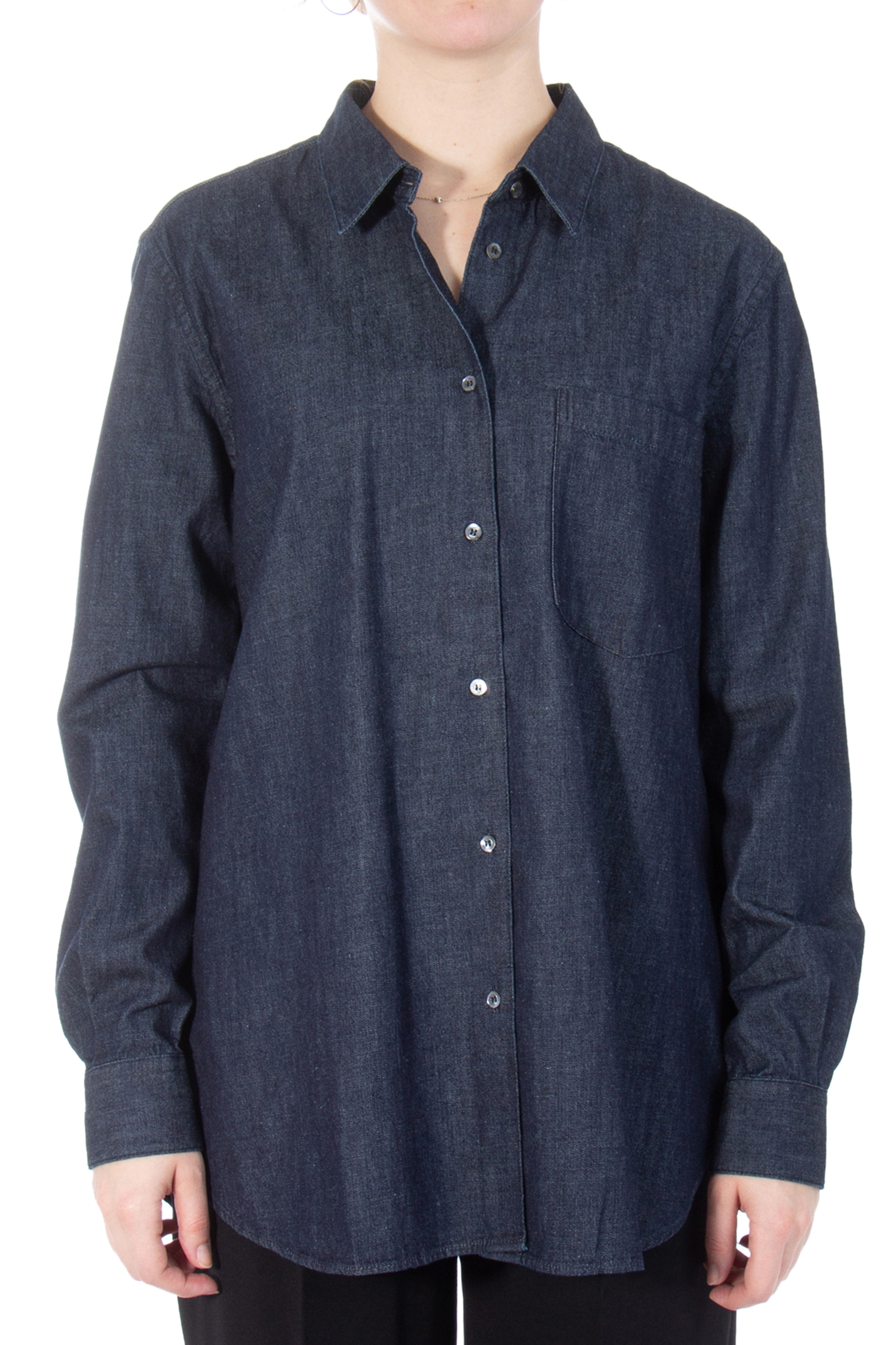 ASPESI Indigo Dyed Denim Blouse