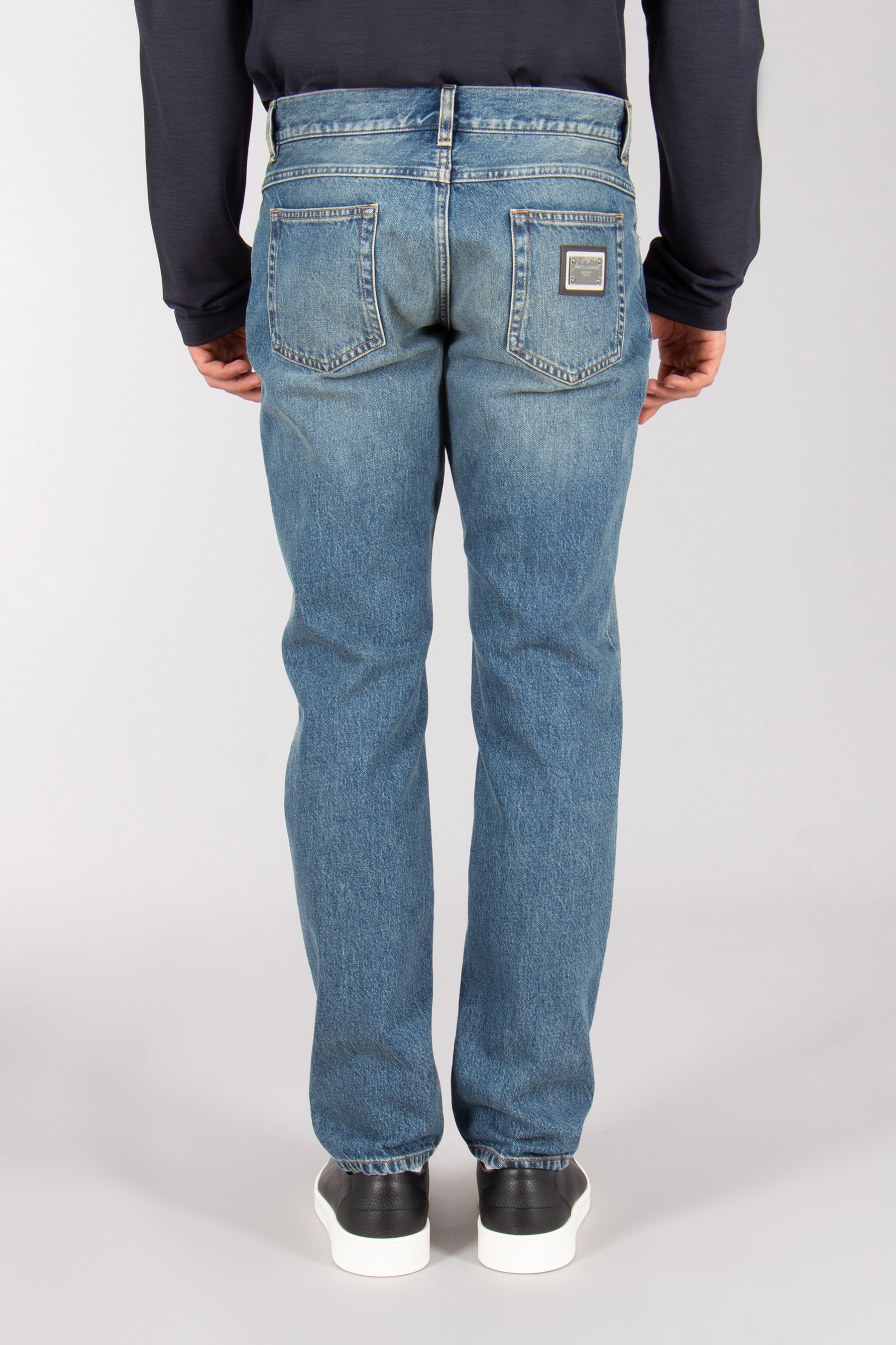 DOLCE & GABBANA Regular Fit Cotton Denim Jeans Bekleidung, Jeans, Hosen