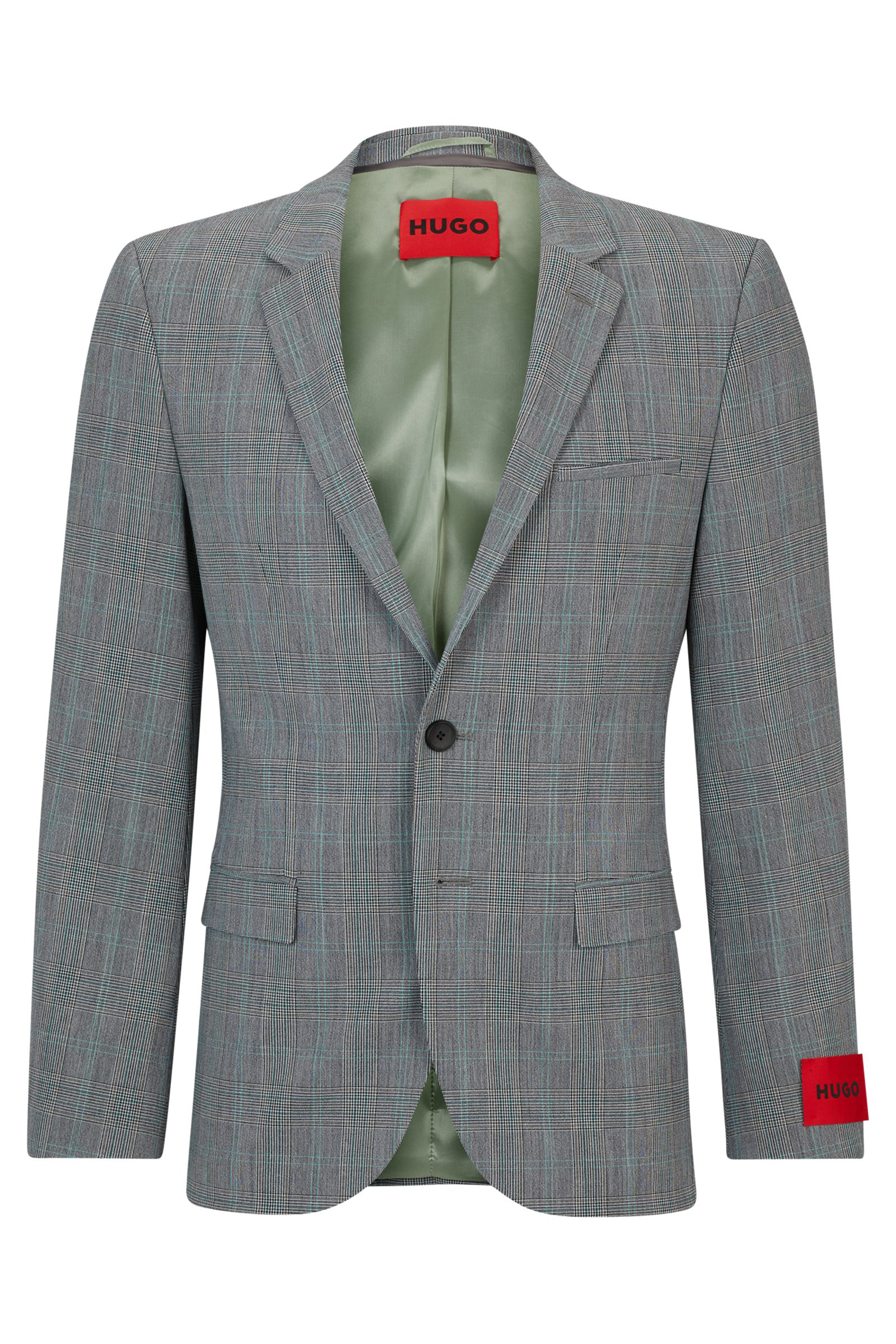HUGO Extra Slim Fit Checked Super-Flex Jacket Arti HUGO Extra Slim Fit Checked Super-Flex Jacket Arti