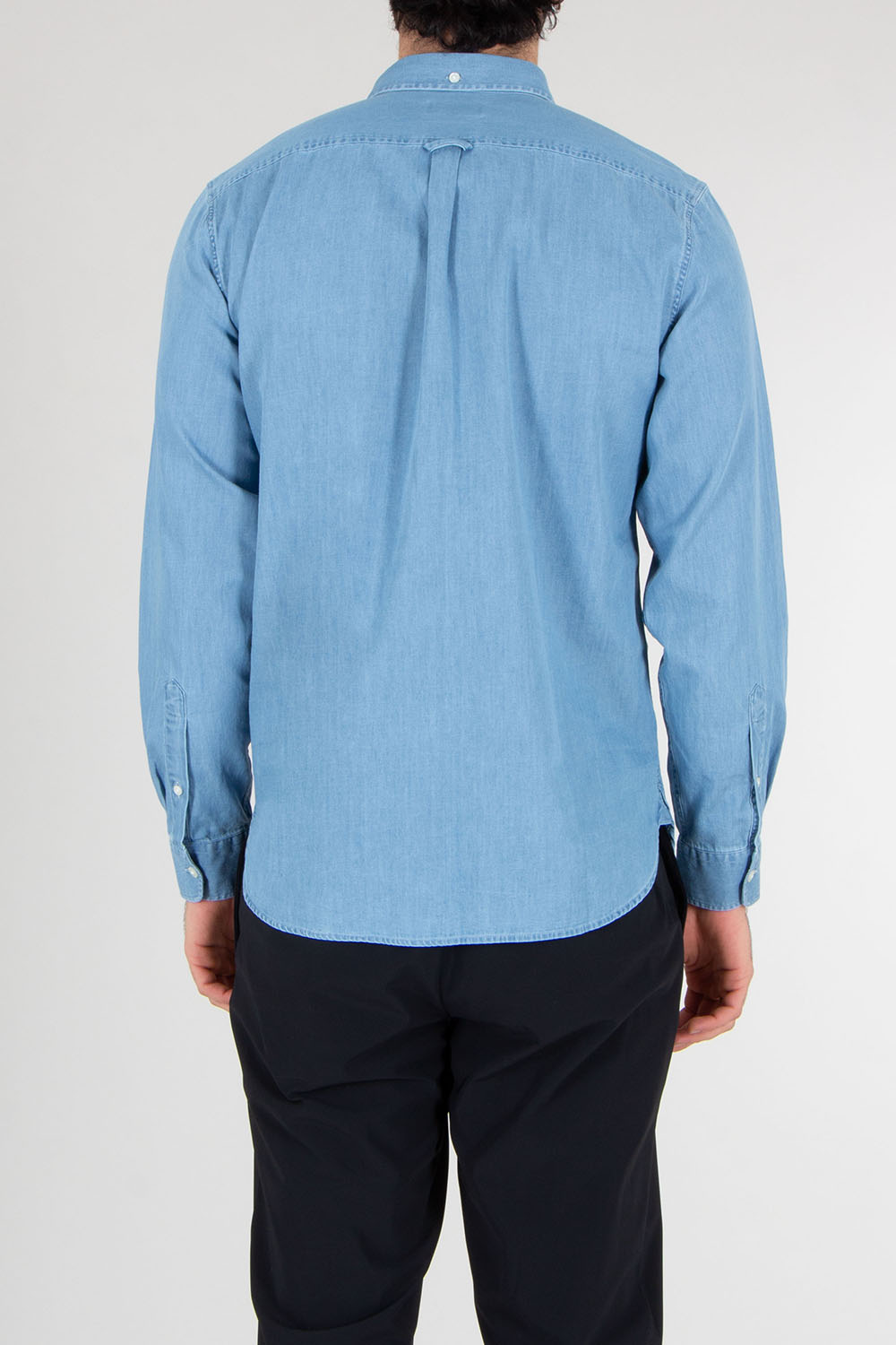 WOOLRICH Regular Fit Cotton Button-Down Indigo Shirt