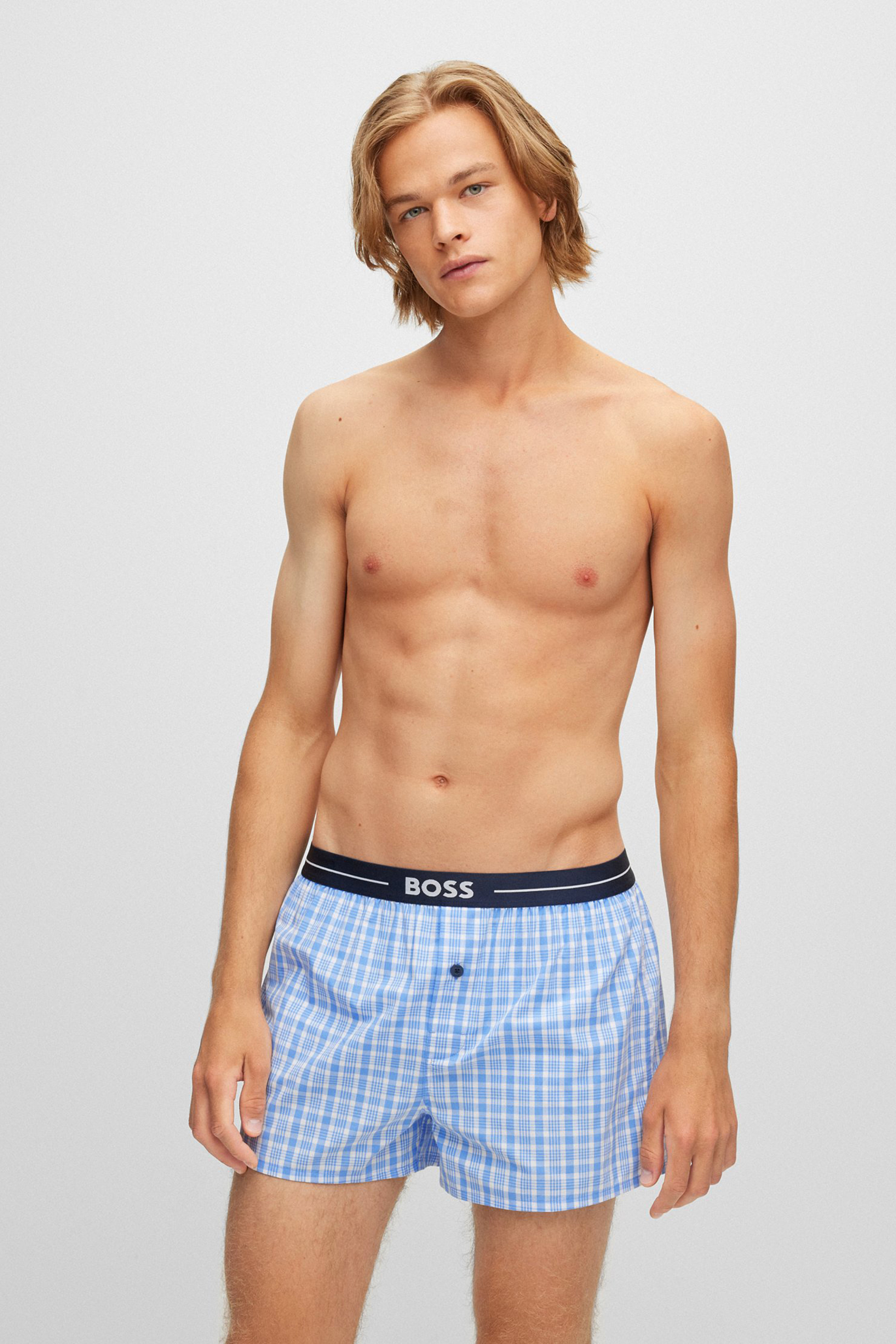 BOSS 2-Pack Cotton Poplin Pyjama Boxer Shorts