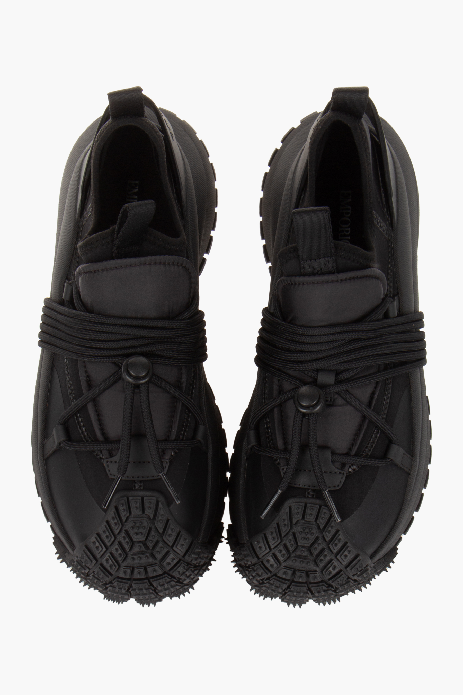 EMPORIO ARMANI Nylon & Scuba Fabric Sneakers Bekleidung, Schuhwerk, Schuh, Sneaker