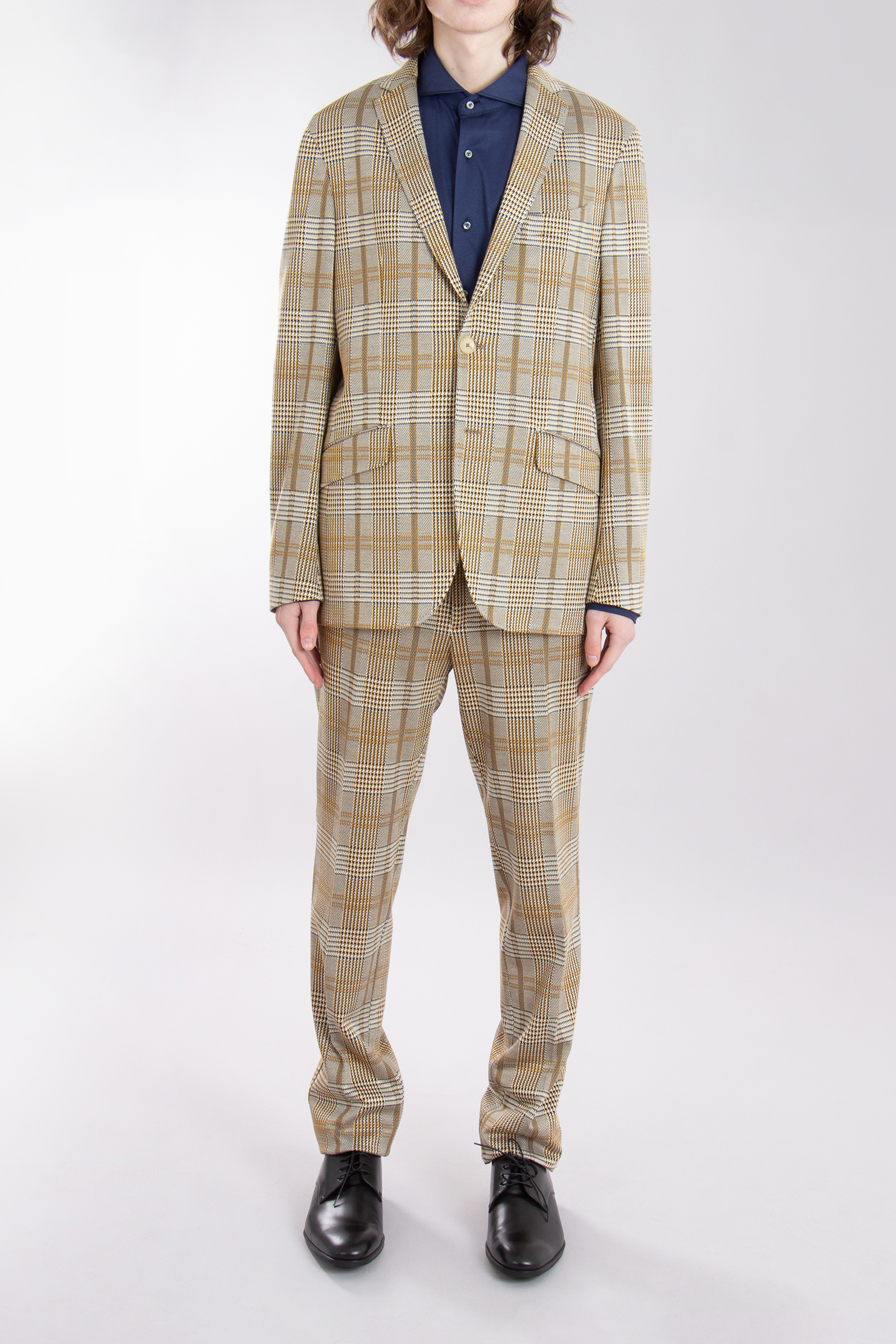 ETRO Checked Viscose-Nylon Stretch Jacket ETRO Checked Viscose-Nylon Stretch Jacket