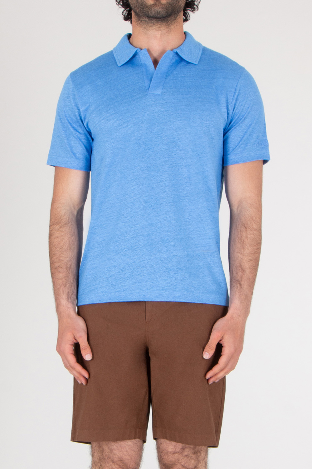 MC2 SAINT BARTH Regular Fit Linen Polo Shirt