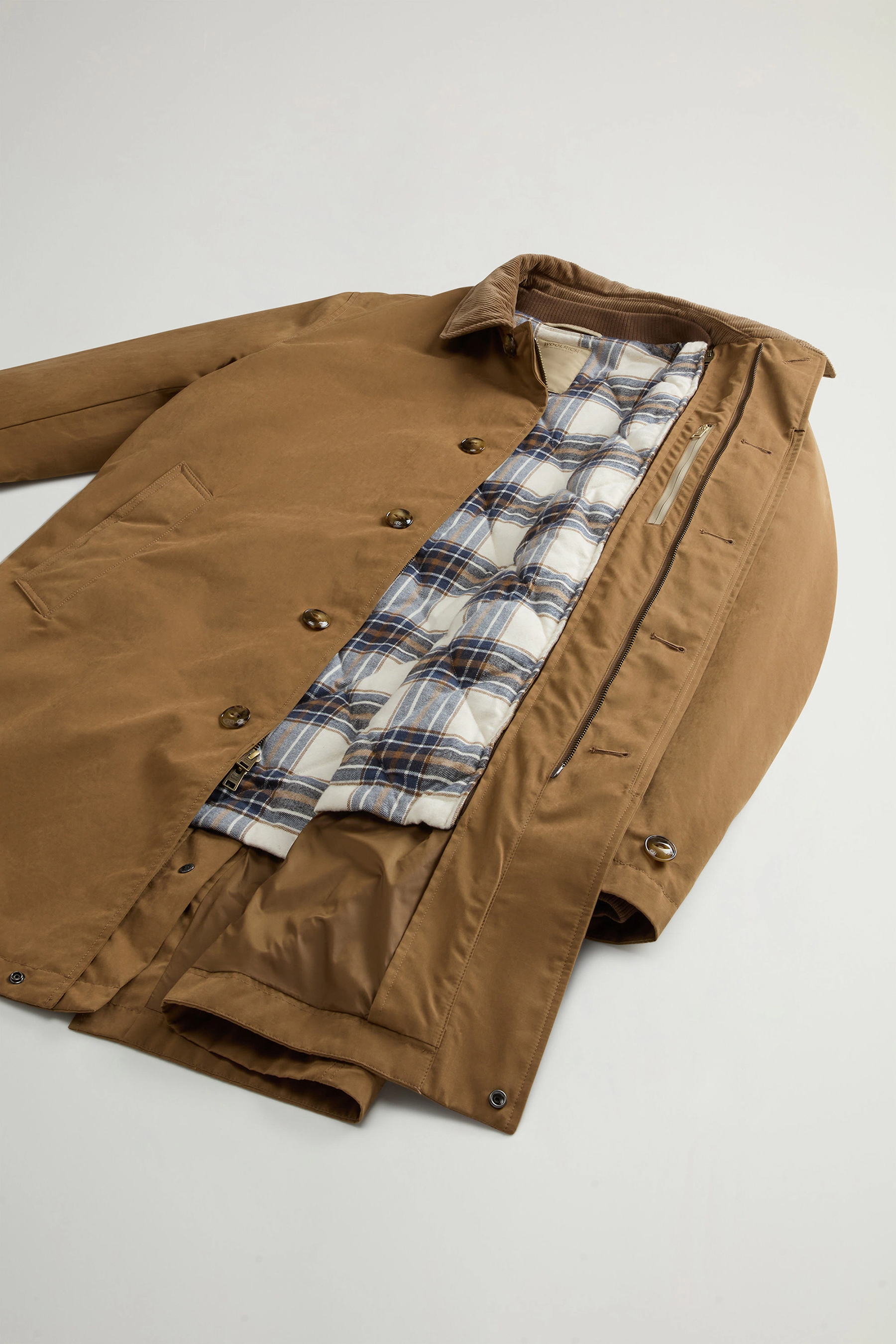 WOOLRICH Regular Fit 2-in-1 Mountain Cloth Coat Lamar Bekleidung, Mantel, Jacke