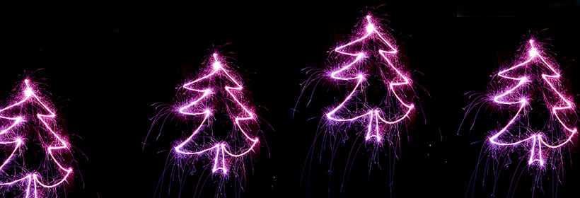 Geschenkideen für Weihnachten bei mientus, Neonlicht in Form von Tannenbäumen