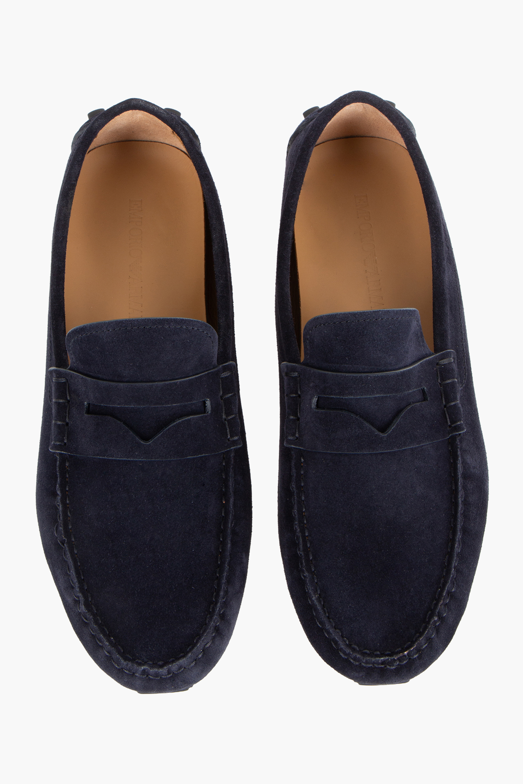 EMPORIO ARMANI Suede Driver Loafers