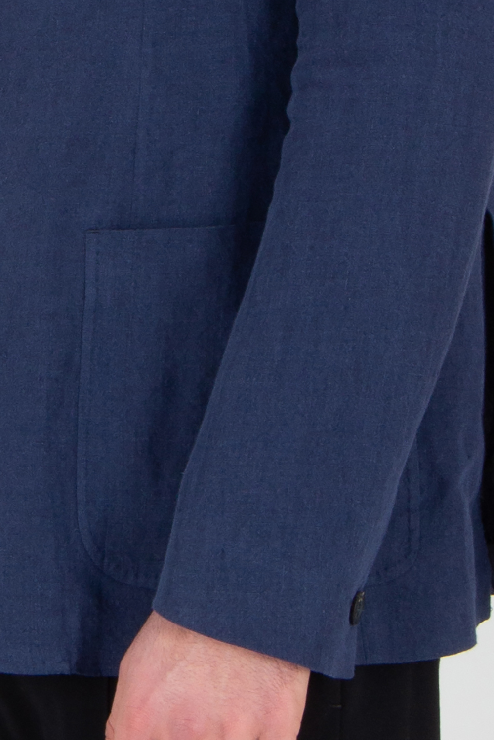 EMPORIO ARMANI Regular Fit Single-breasted Blazer In Washed Linen 