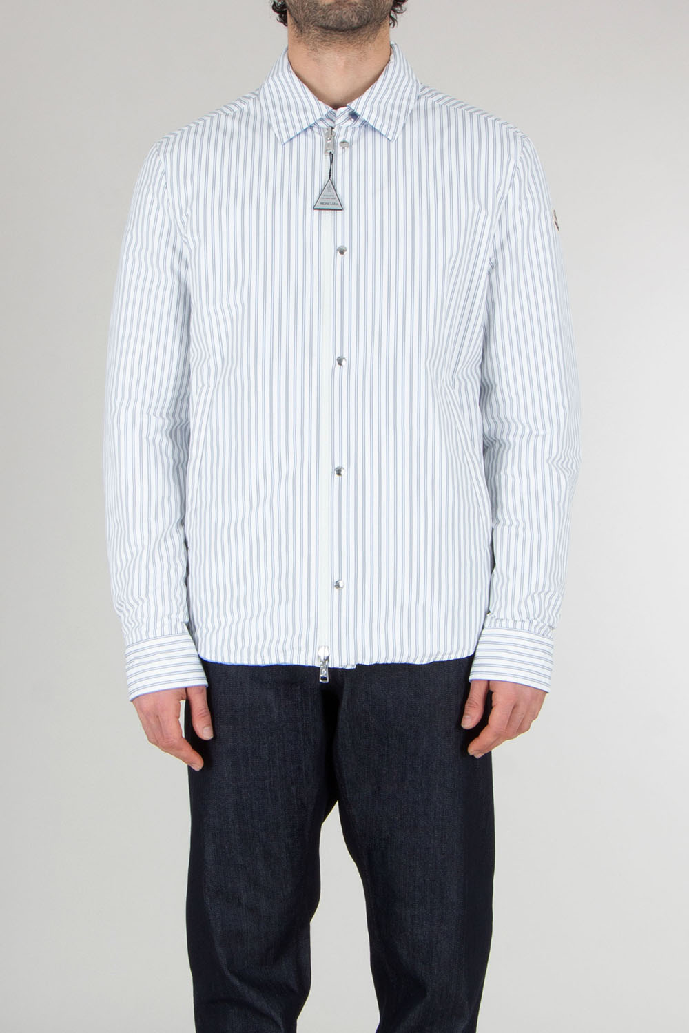 MONCLER Crescent Boxy Fit Reversible Down Shirt Jacket