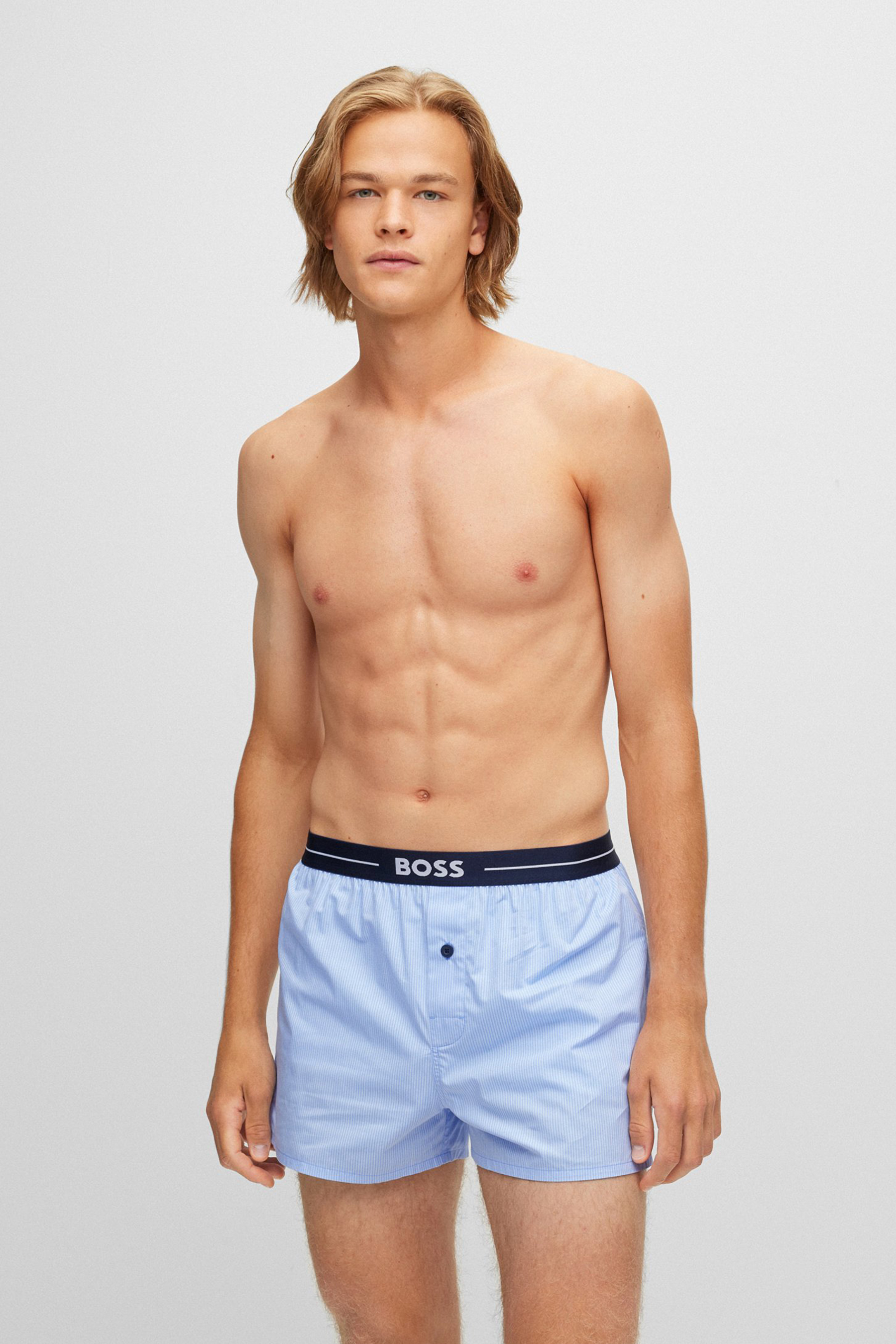 BOSS 2-Pack Cotton Poplin Pyjama Boxer Shorts