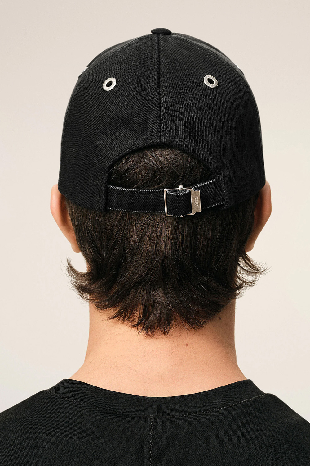 AMI PARIS Cotton Monogram Felt Patch Cap