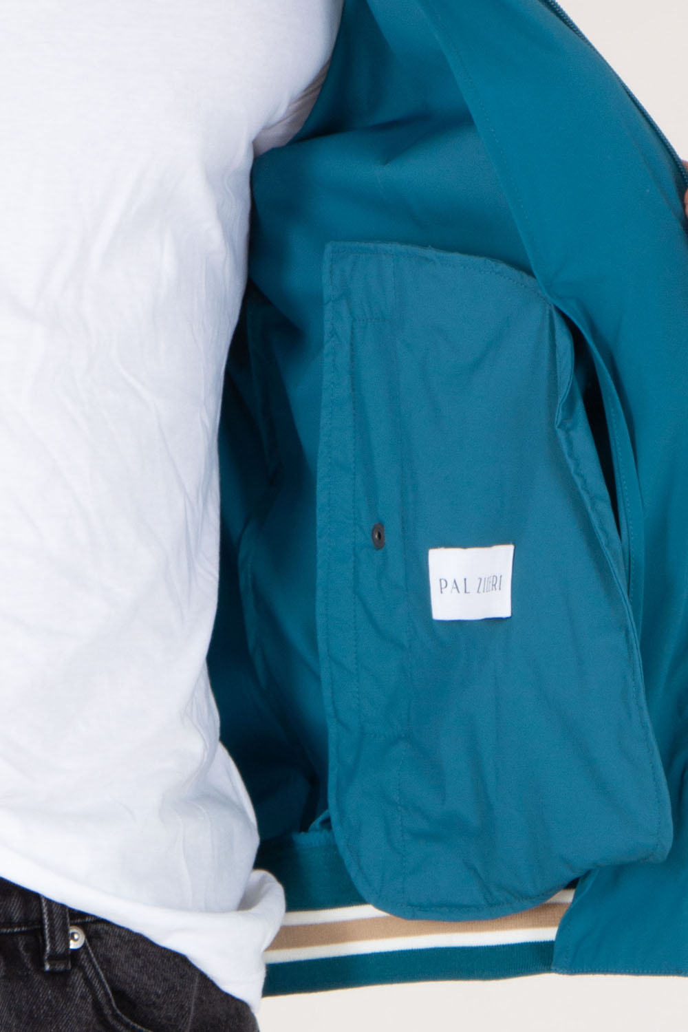 PAL ZILERI Regular Fit Nylon Bomber Jacket 