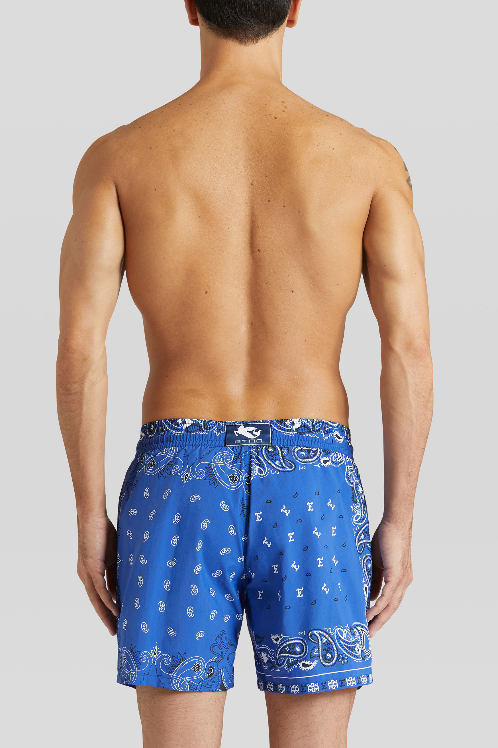 ETRO Swim Shorts With Placed Paisley Bandana