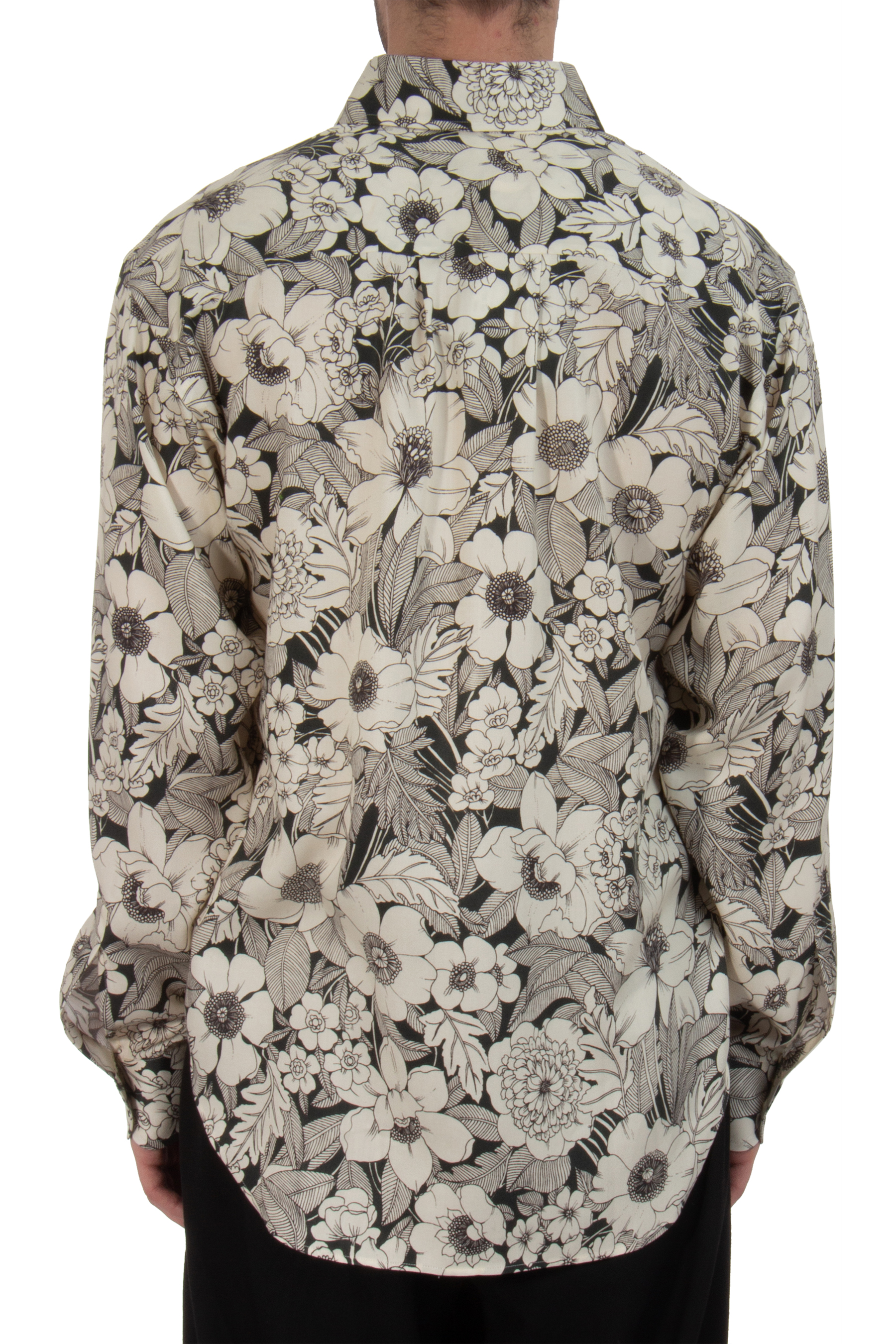 TOM FORD Linear Floral Fluid Fit Lyocell Shirt TOM FORD Linear Floral Fluid Fit Lyocell Shirt