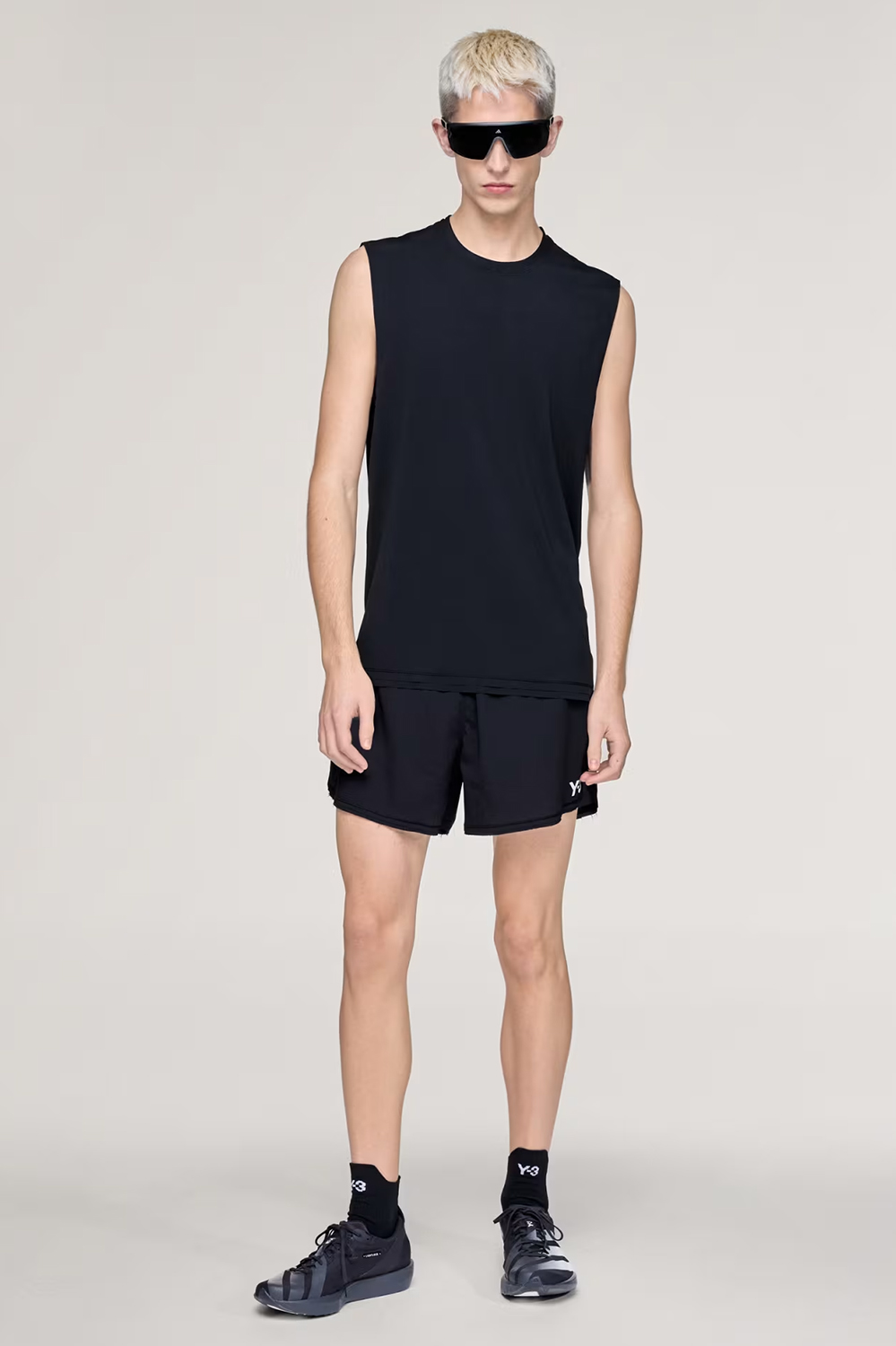 Y-3 Regular Fit Performance Stretch Running Tank Top