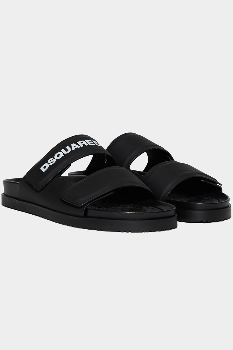 DSQUARED2 Logo Leather Sandals DSQUARED2 Logo Leather Sandals