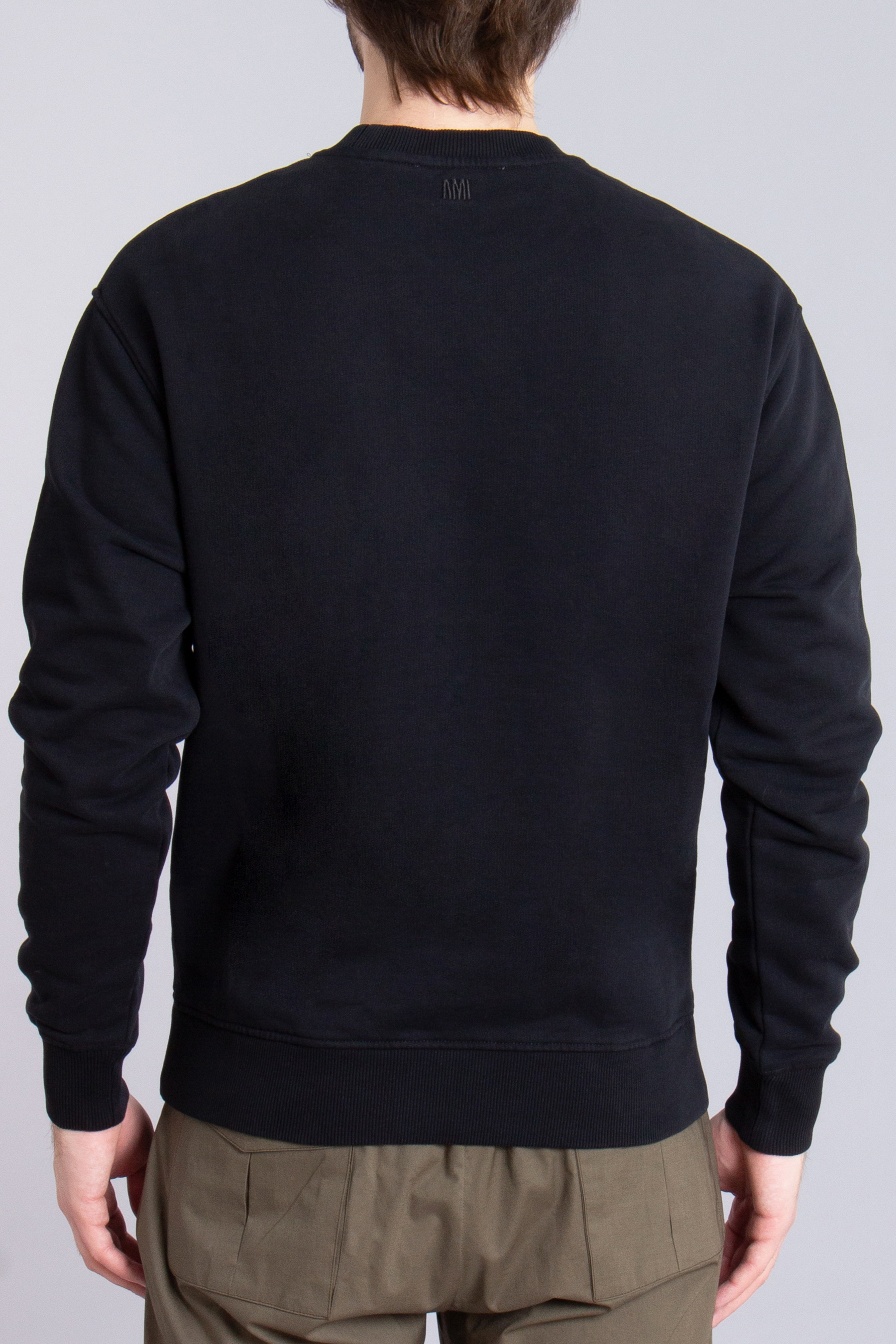 AMI PARIS Classic Fit Ami De Coeur Organic Cotton Fleece Sweatshirt AMI PARIS Classic Fit Ami De Coeur Organic Cotton Fleece Sweatshirt