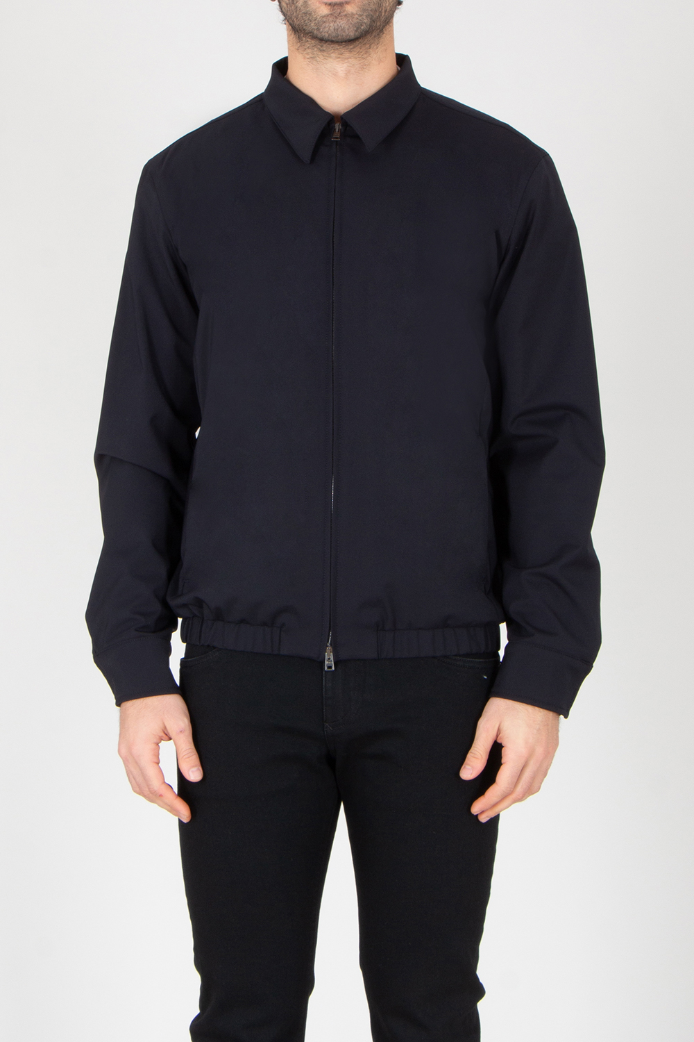 HERNO Regular Fit Lightweight Diagonal Stretch Twill Shit Jacket