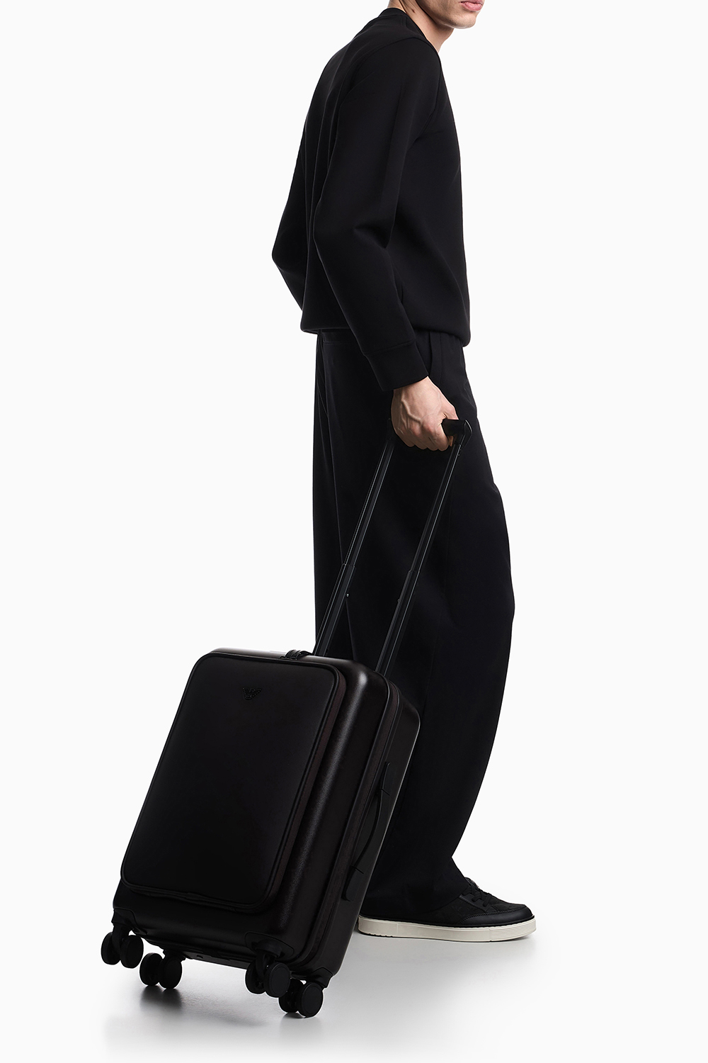 EMOPRIO ARMANI Saffiano Detail Cabin Suitcase 