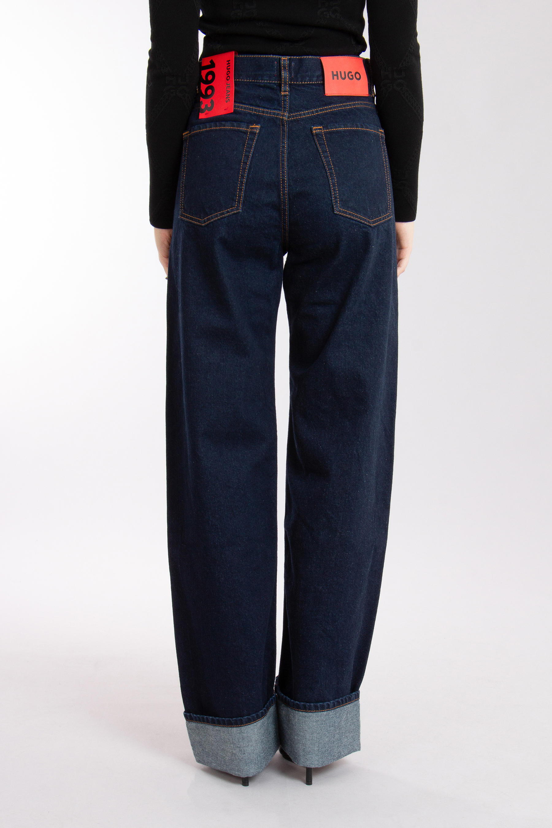 HUGO Straight Cotton Denim Jeans Gealena HUGO Straight Cotton Denim Jeans Gealena