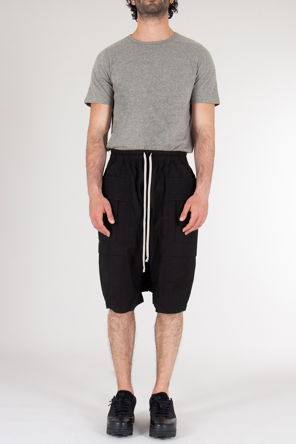 RICK OWENS DRKSHDW Loose Fit Organic Cotton Ripstrip Creatch Cargo Pods