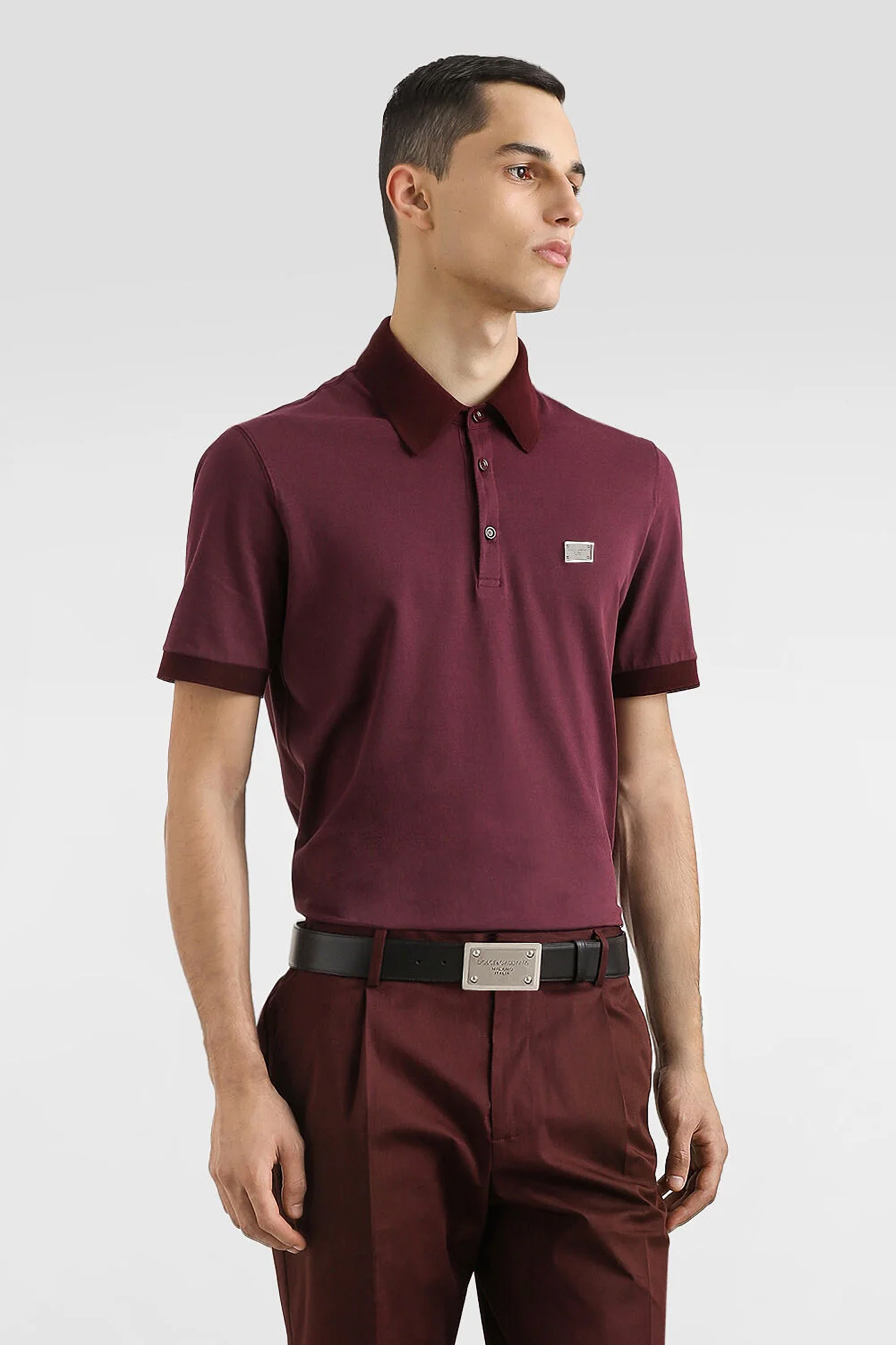 DOLCE & GABBANA Regular Fit Cotton Piqué Polo Shirt