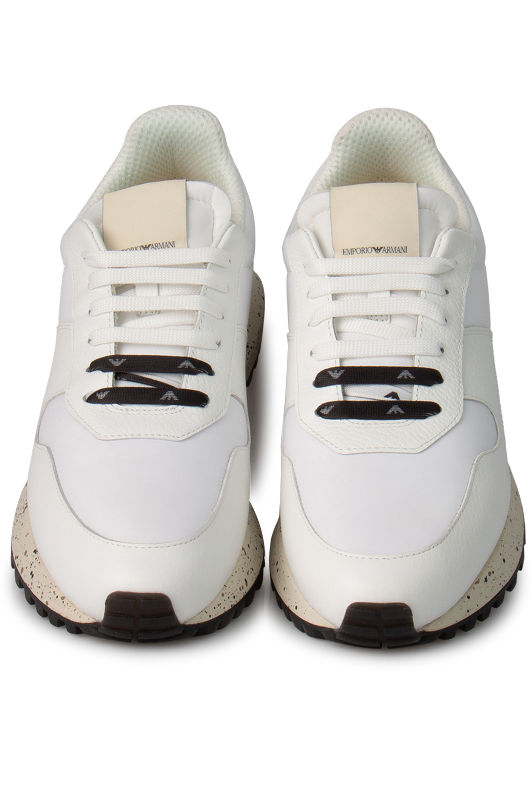 EMPORIO ARMANI Sustainable Collection Leather Sneakers