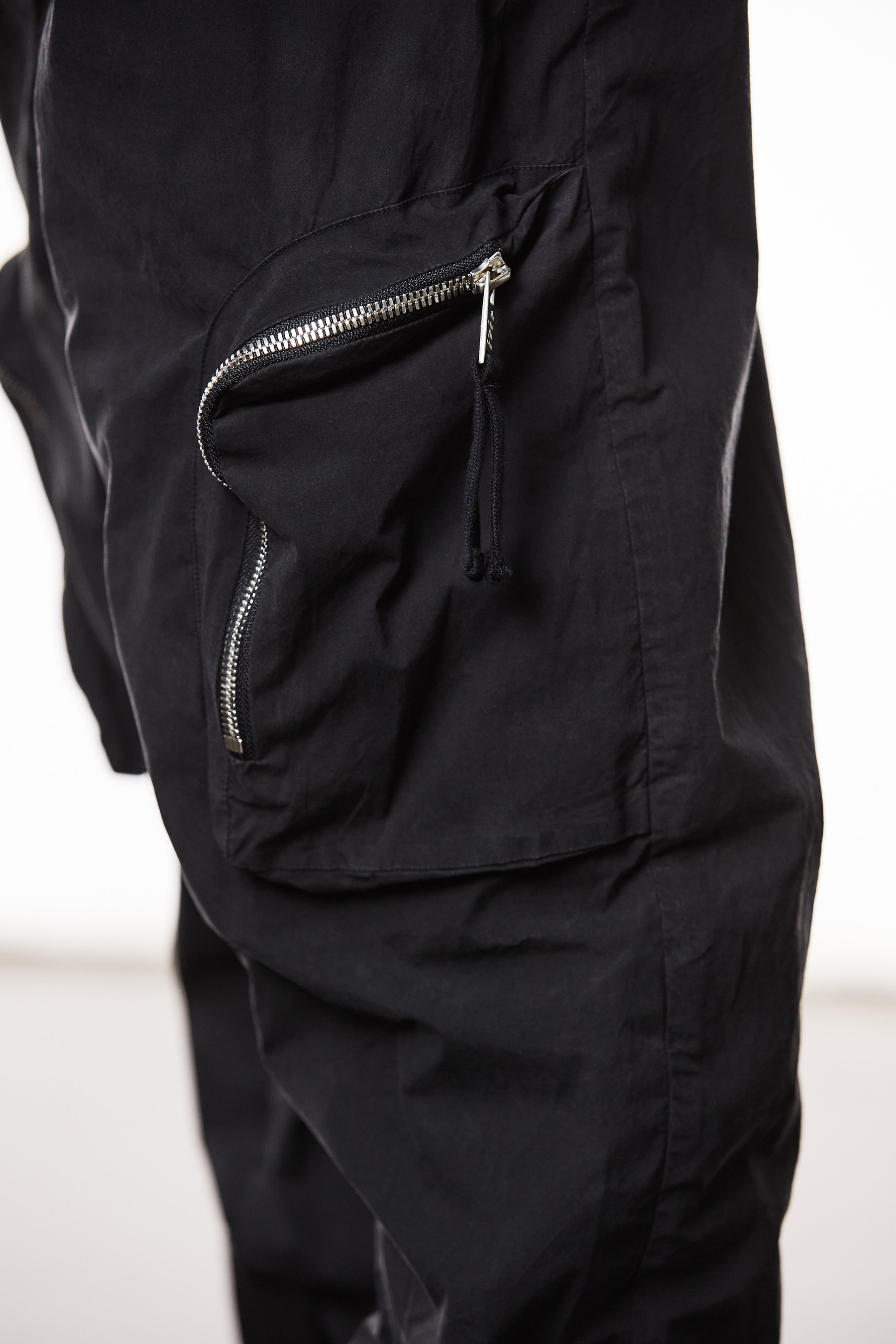 THOM KROM Dropped Crotch Washed Crashed Cotton Stretch Cargo Pants THOM KROM Dropped Crotch Washed Crashed Cotton Stretch Cargo Pants