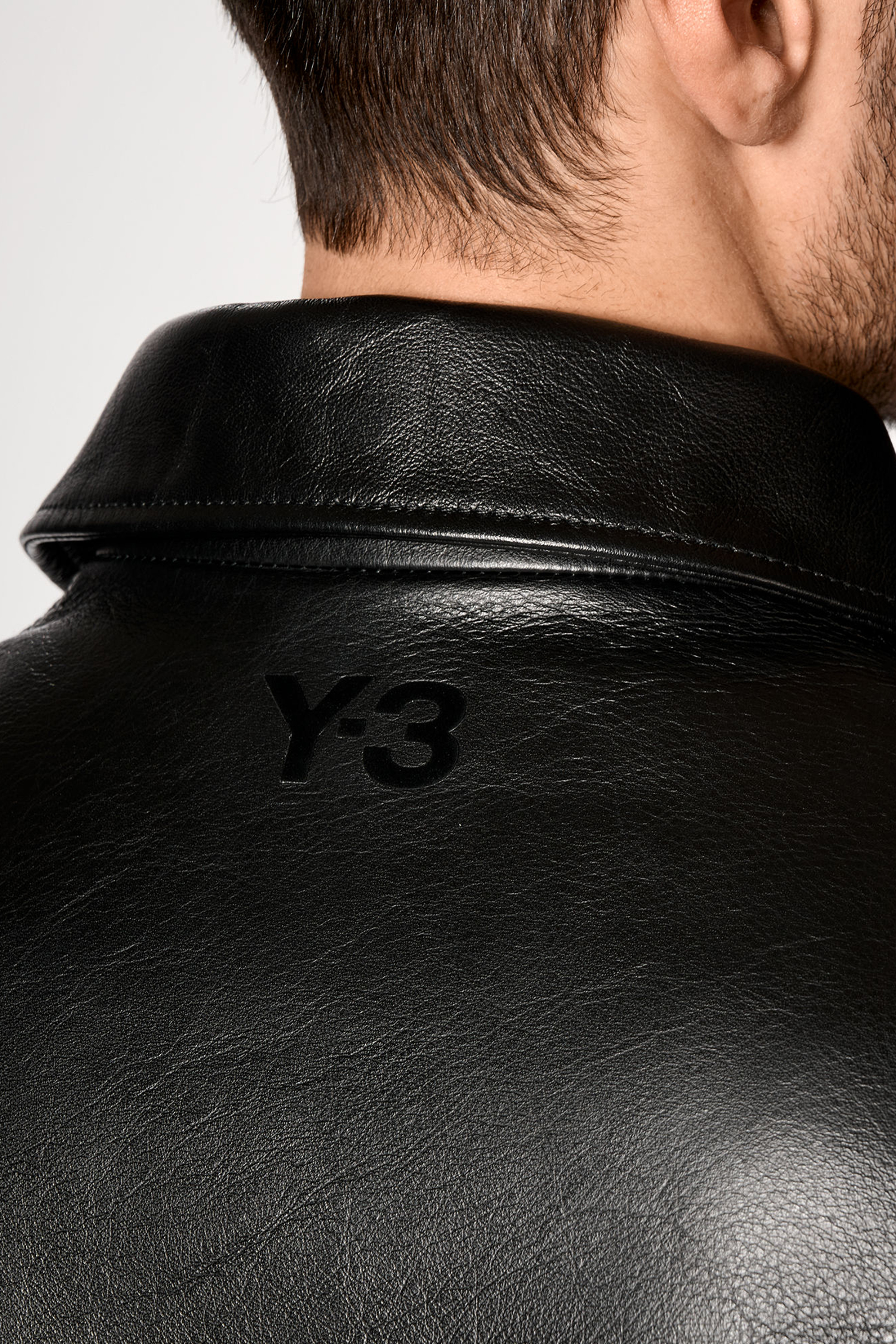 Y-3 Relaxed Fit Padded Leather Jacket Mantel, Jacke, Erwachsener, Mann, Person