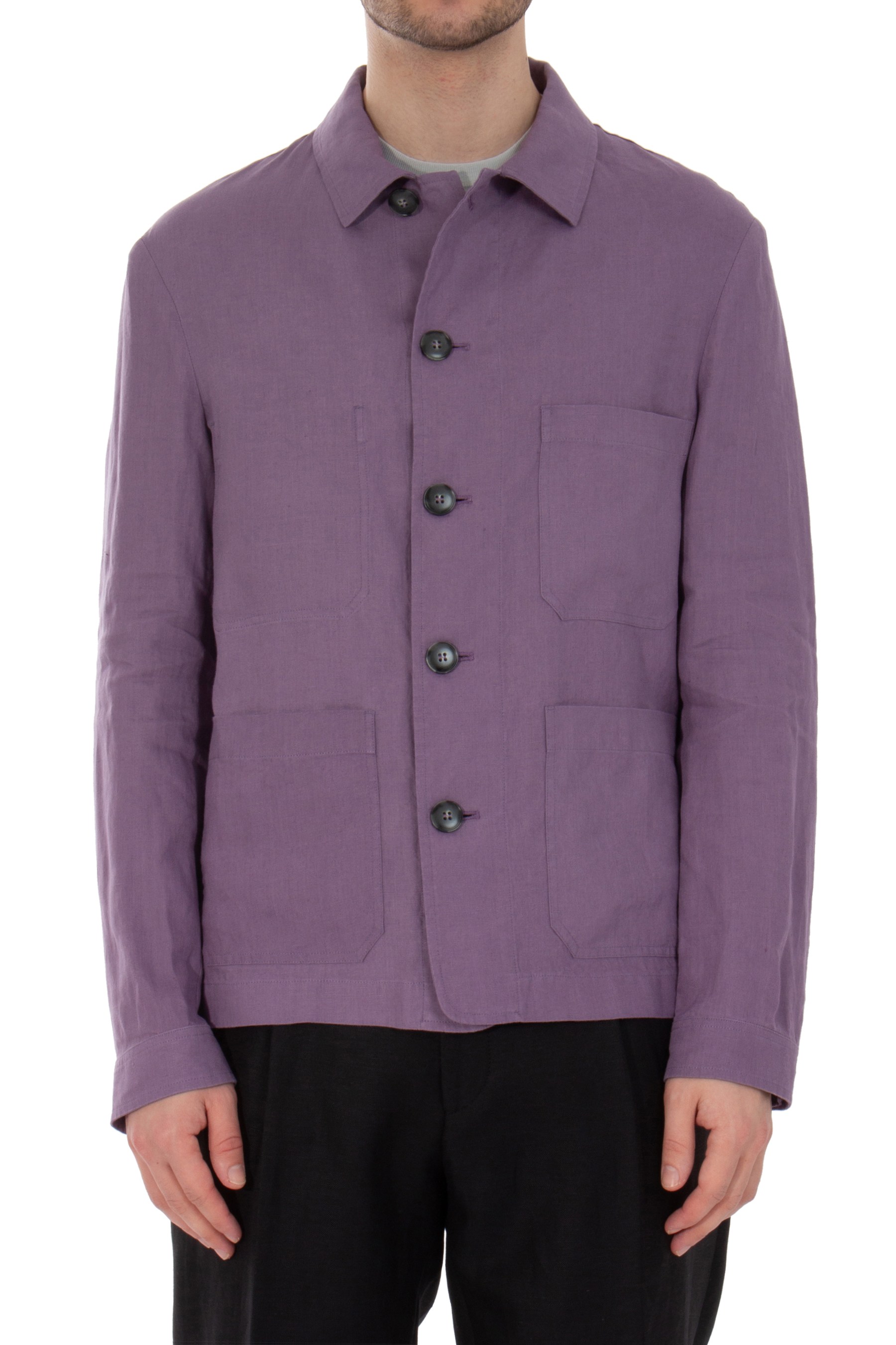 CANALI Relaxed Fit Linen Overshirt CANALI Relaxed Fit Linen Overshirt