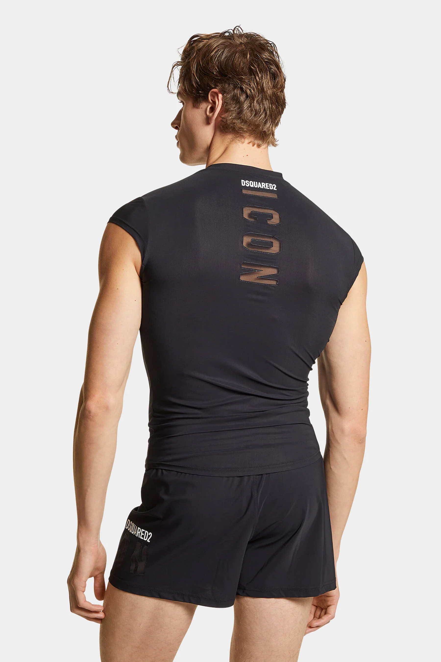 DSQUARED2 Nylon Stretch Icon Sleeveless T-Shirt DSQUARED2 Nylon Stretch Icon Sleeveless T-Shirt