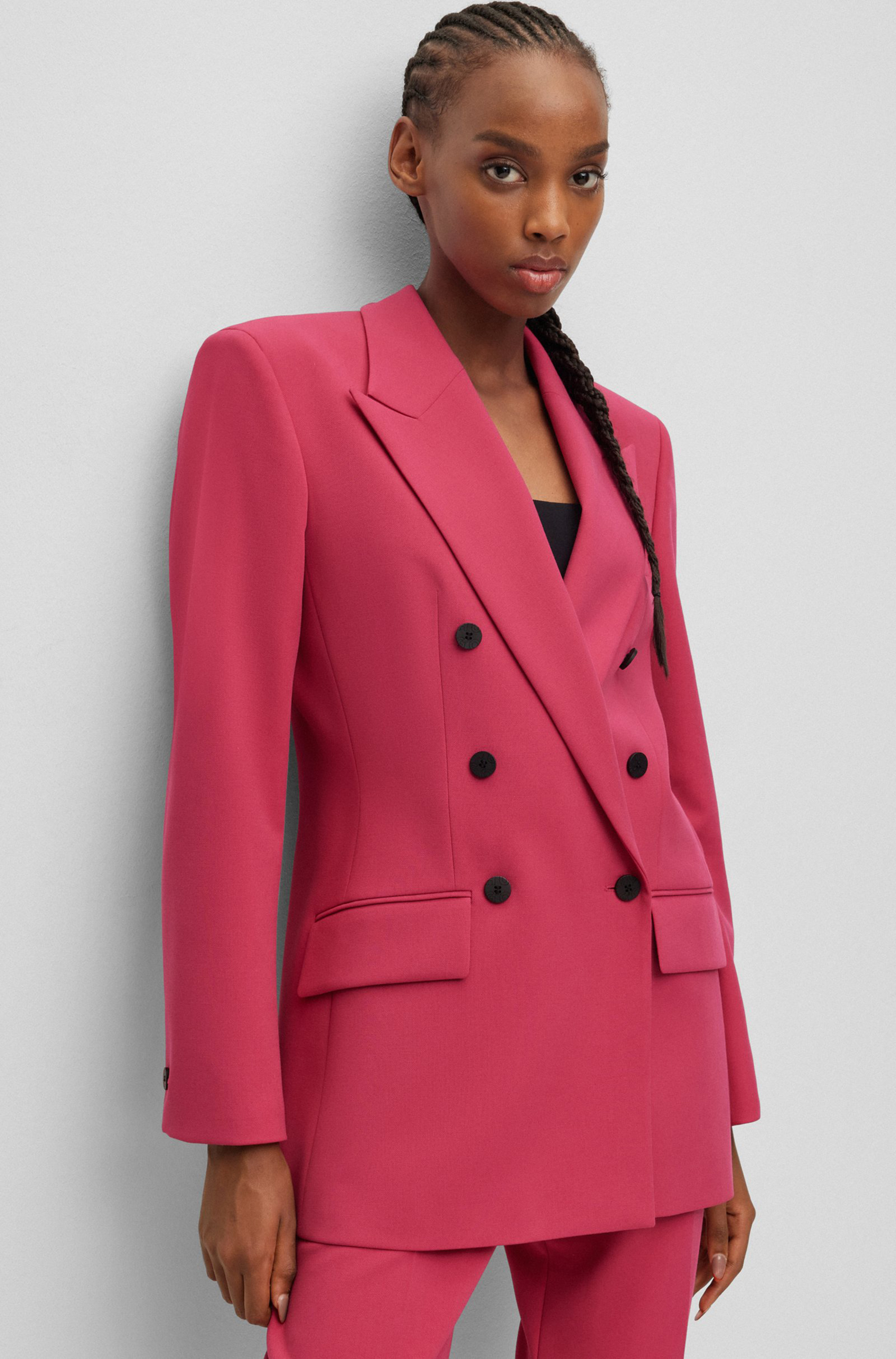 HUGO Relaxed Stretch Fabric Blazer Amalisa HUGO Relaxed Stretch Fabric Blazer Amalisa