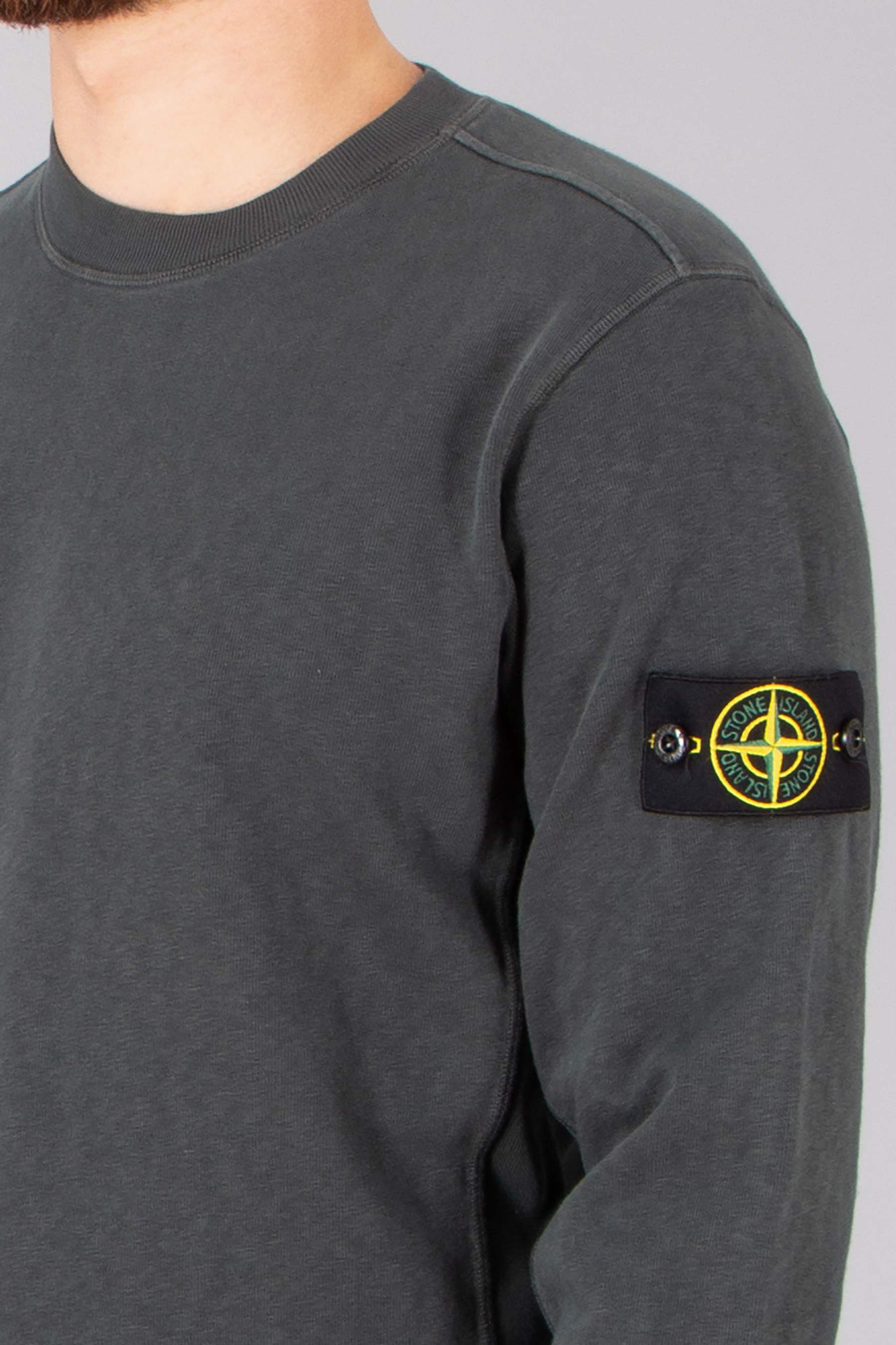 STONE ISLAND Regular Fit OLD Effect Melfilé Cotton Fleece Sweatshirt STONE ISLAND Regular Fit OLD Effect Melfilé Cotton Fleece Sweatshirt