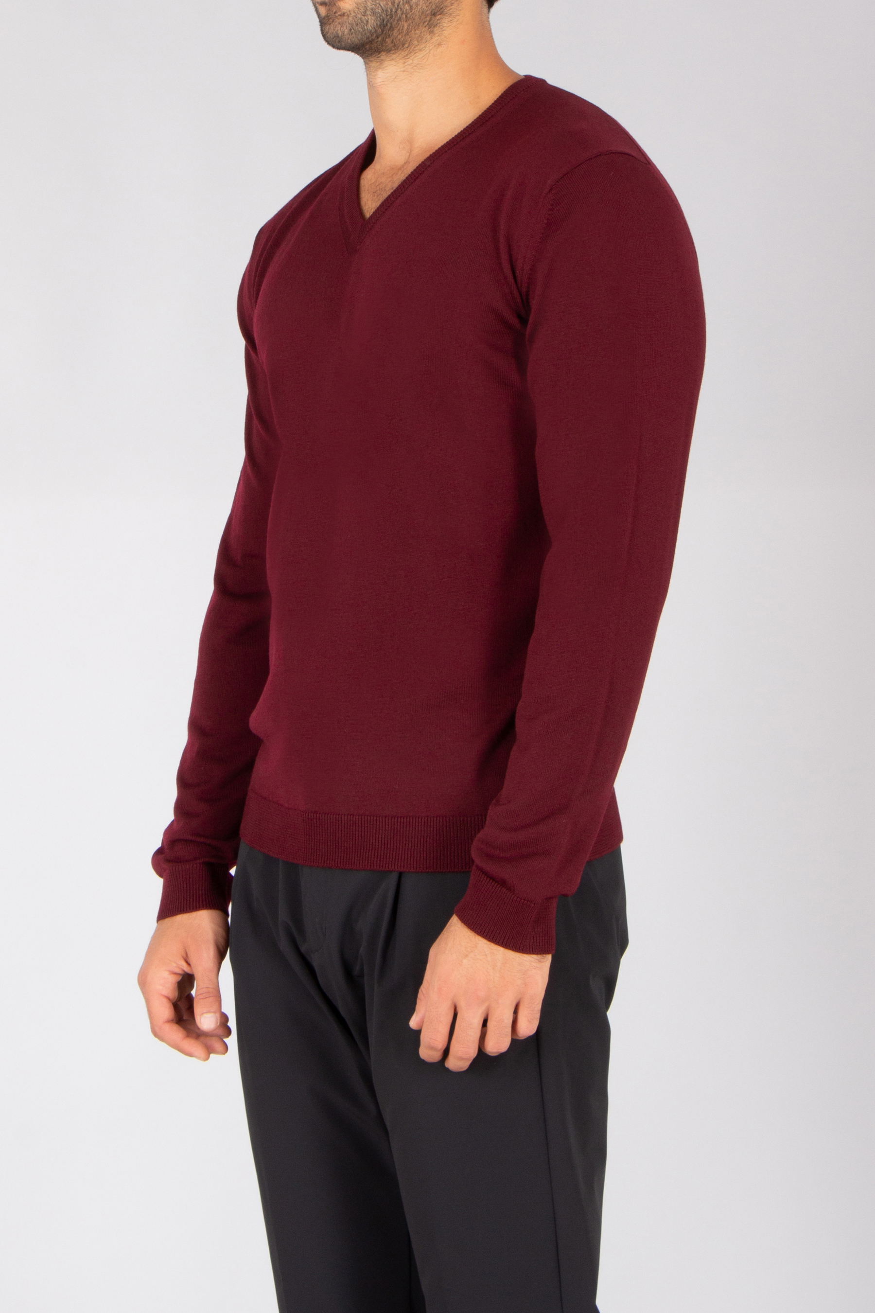 Langarm, Ärmel, Strickwaren, Pullover, Kastanienbraun