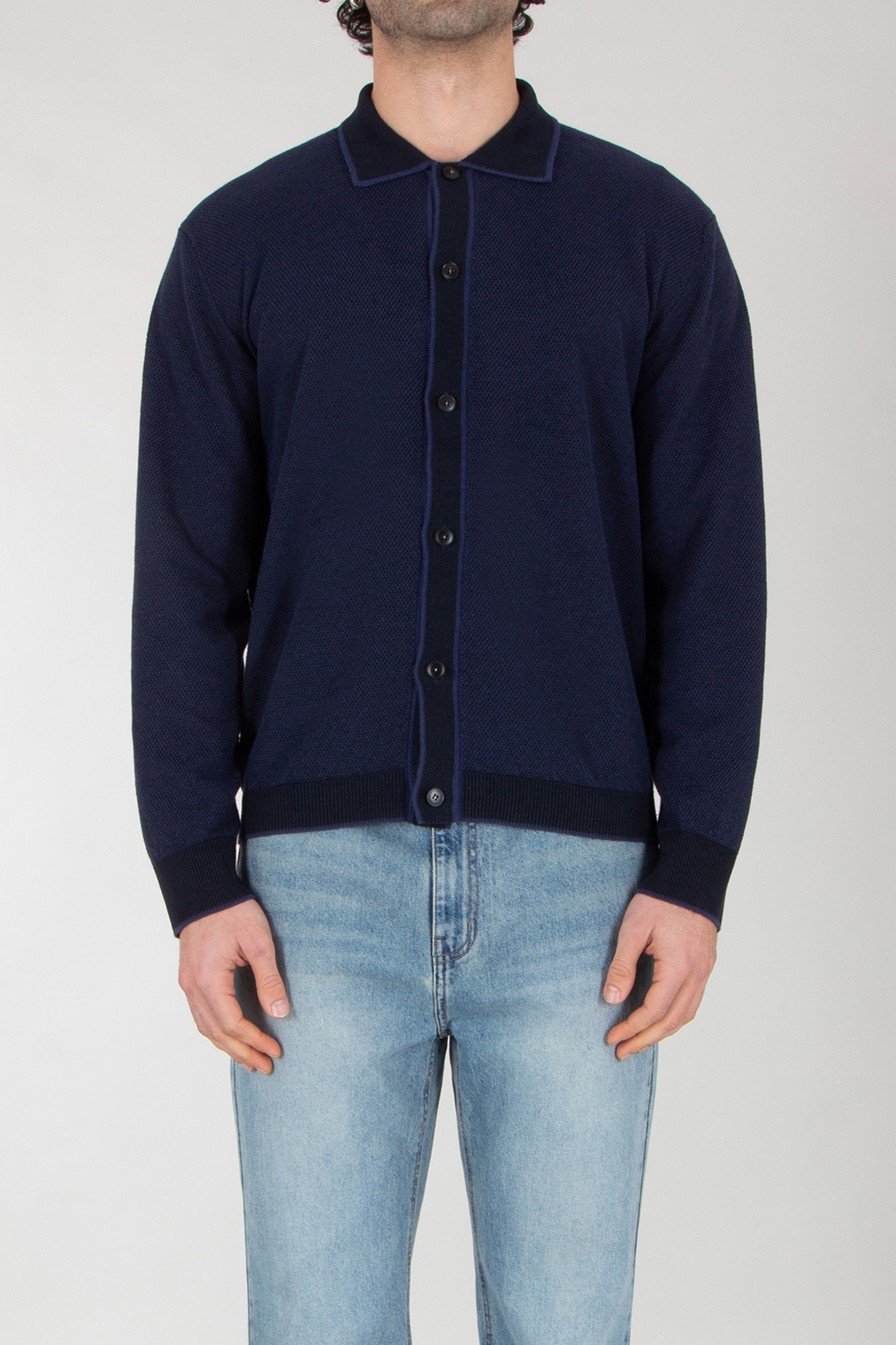 CANALI Linen-Silk-Blend Knit Cardigan