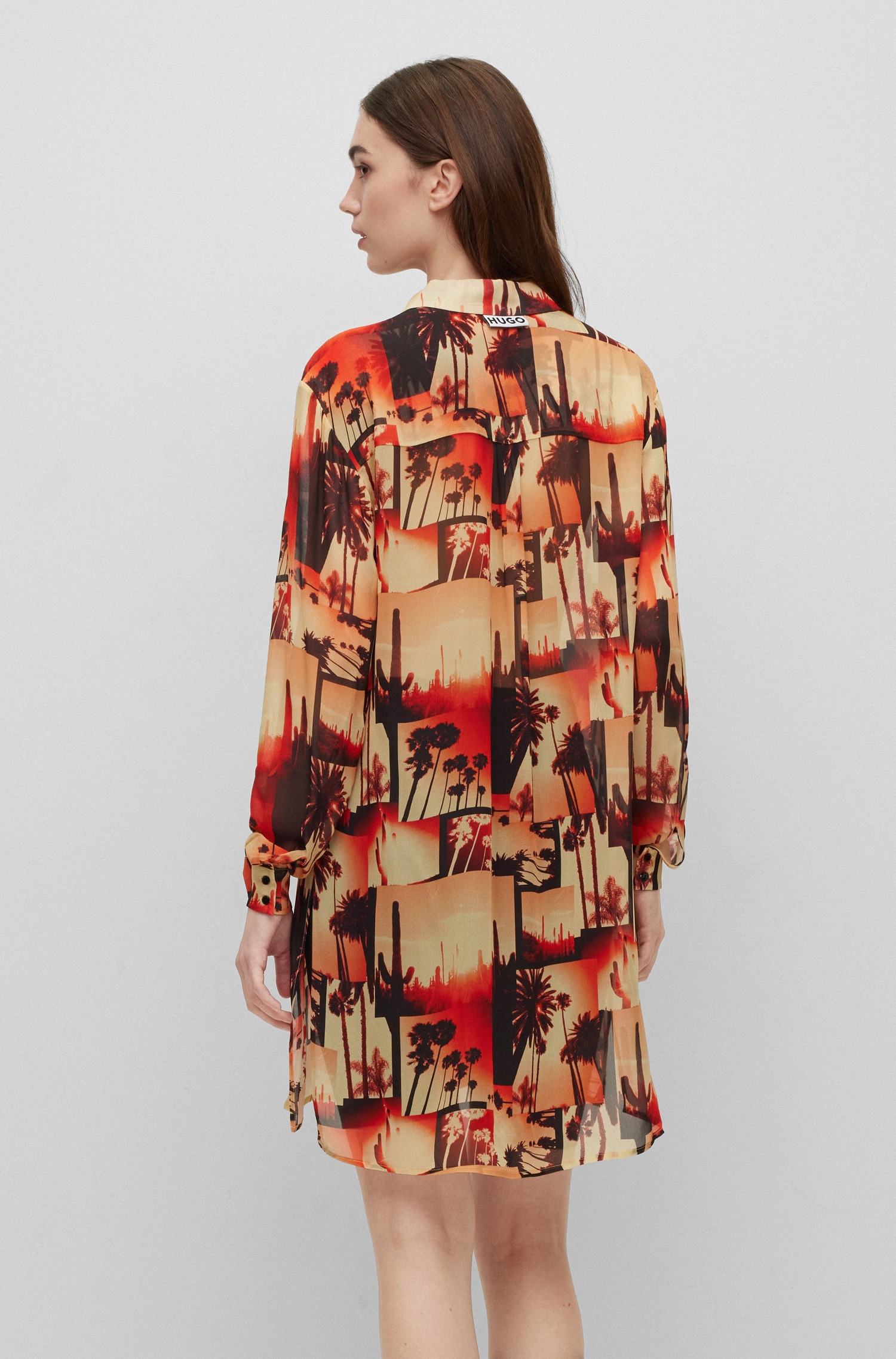 HUGO Printed Viscose Blouse  Evishi